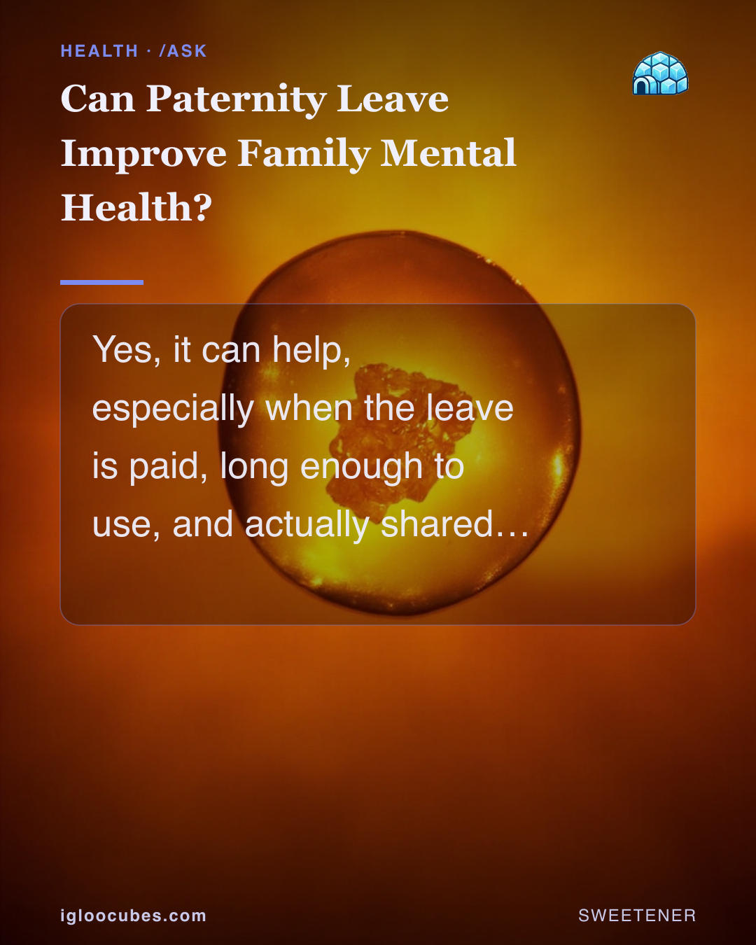 Can Paternity Leave Improve Family Mental Health?