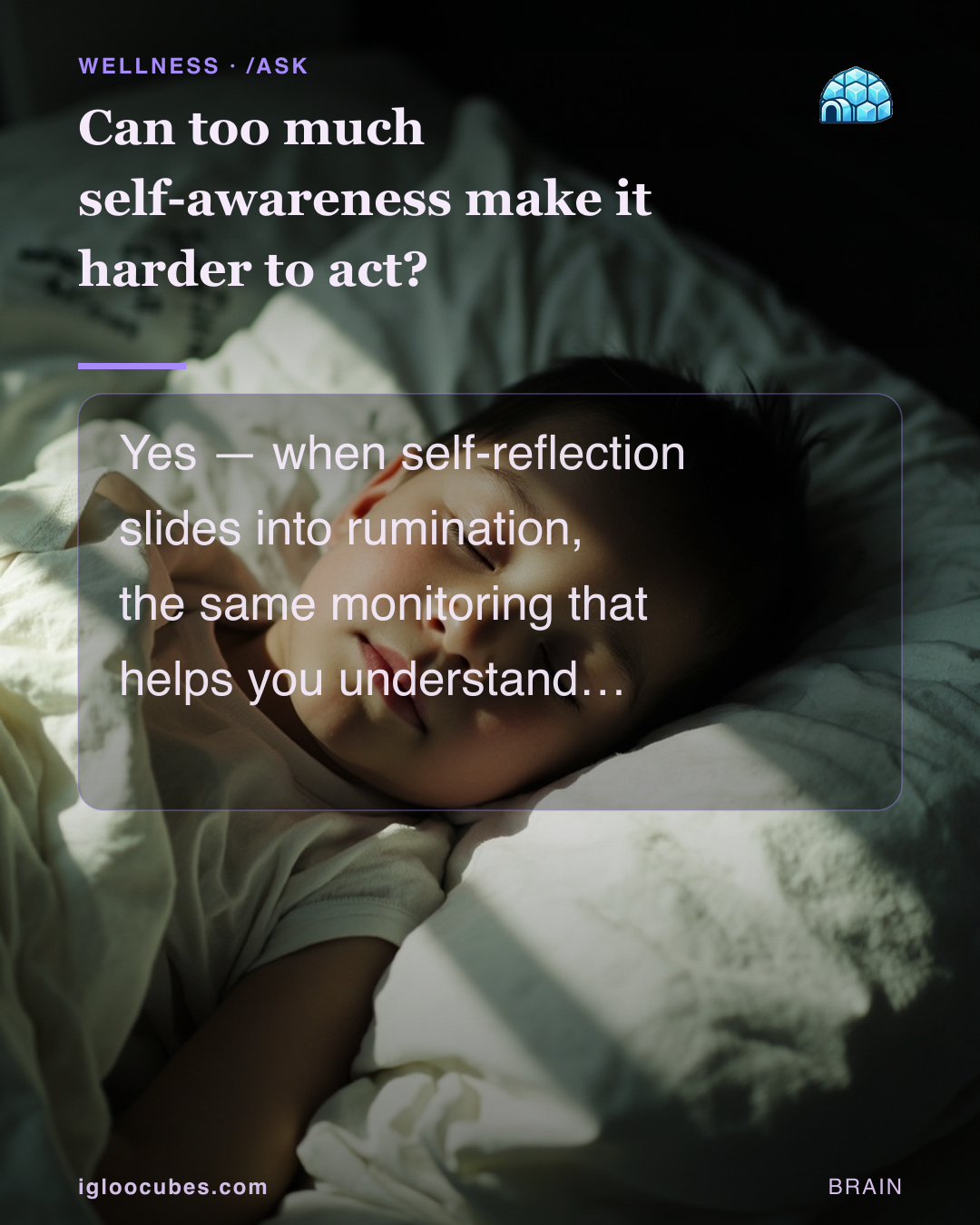 Can too much self-awareness make it harder to act?