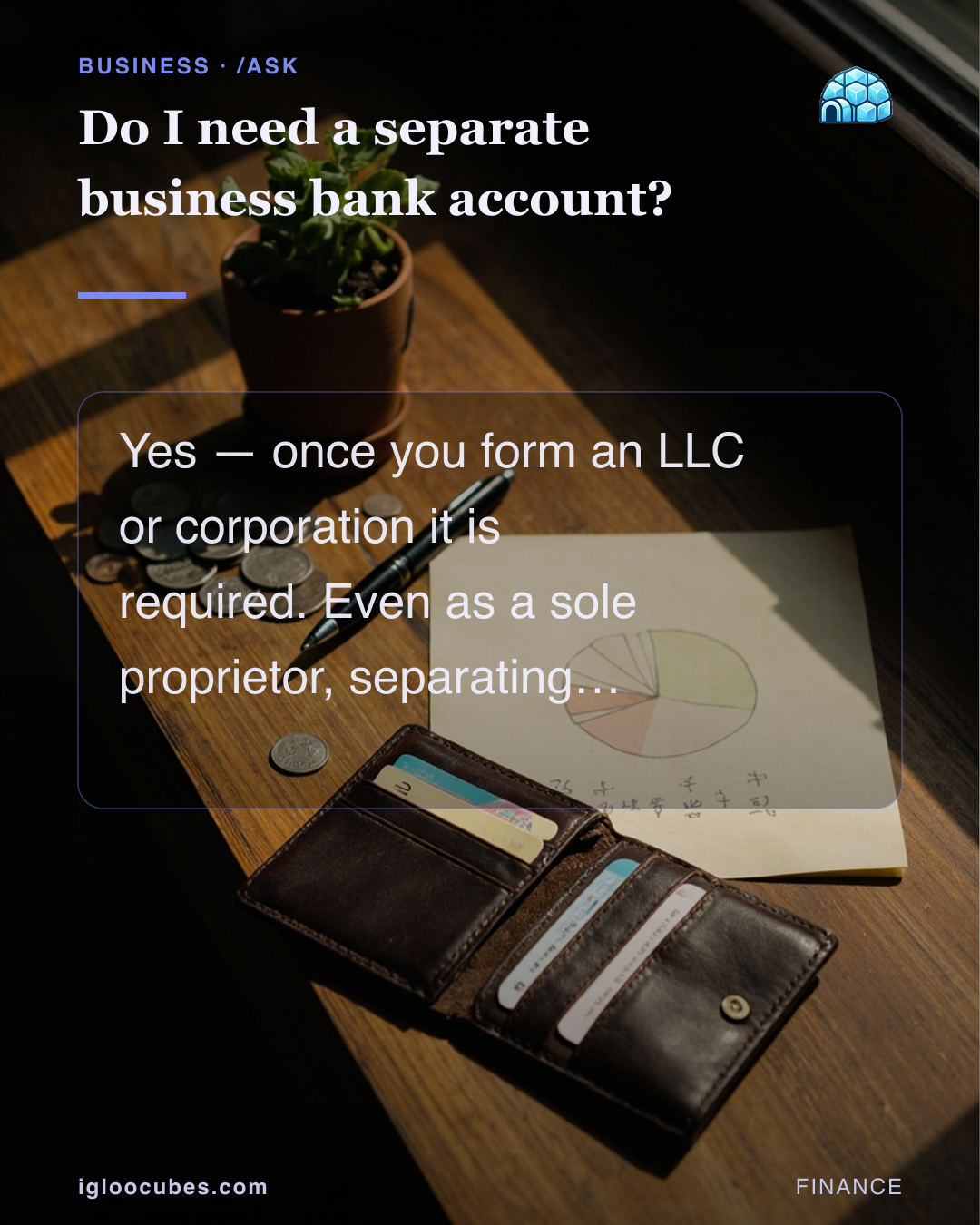 Do I need a separate business bank account?