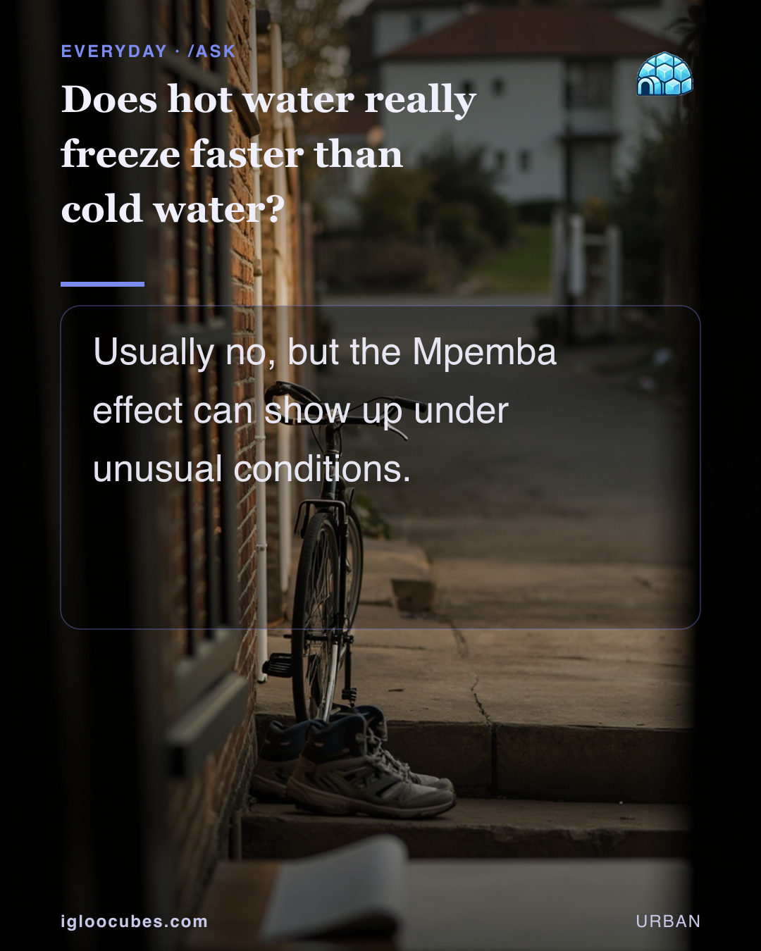 Does hot water really freeze faster than cold water?