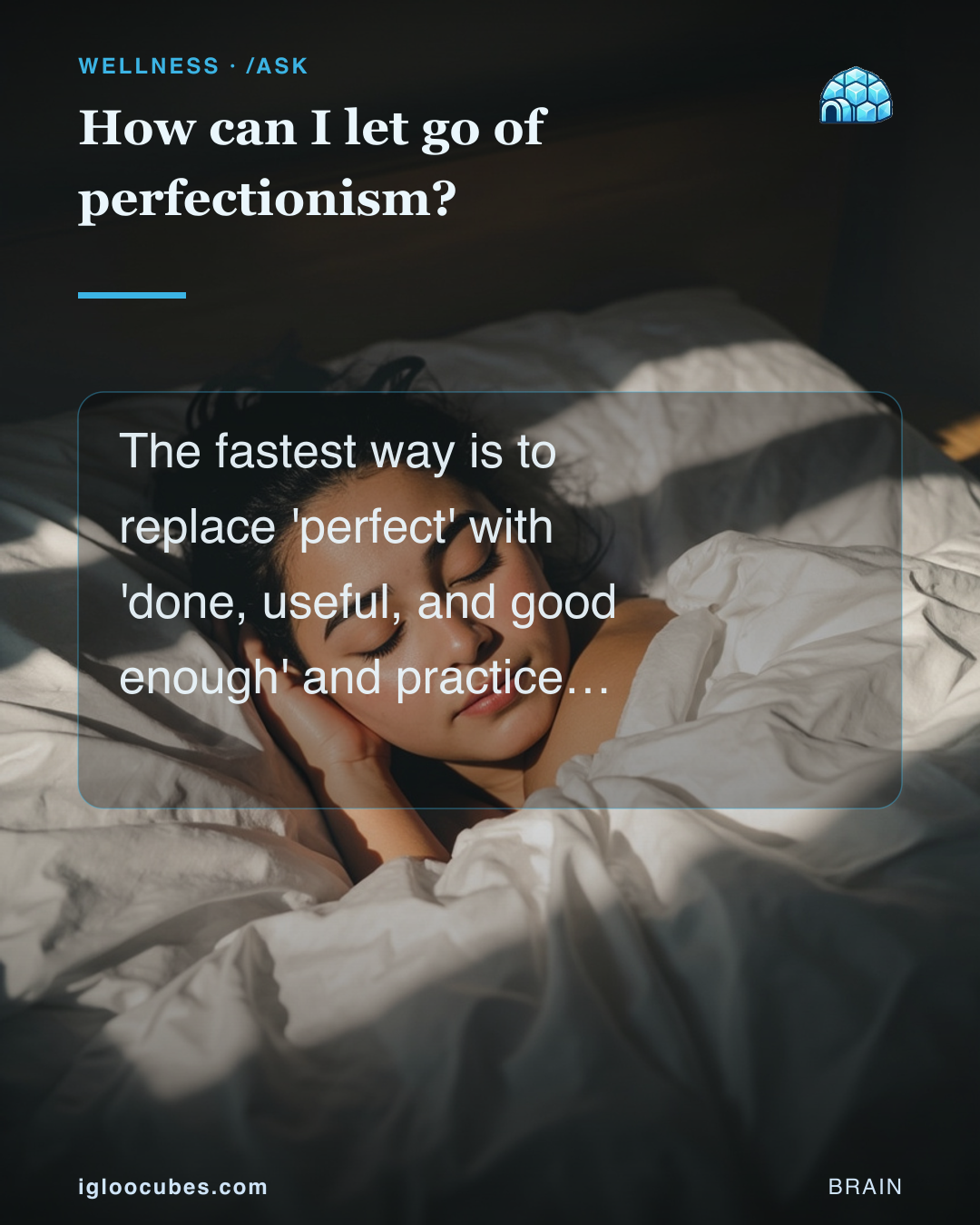 How can I let go of perfectionism?