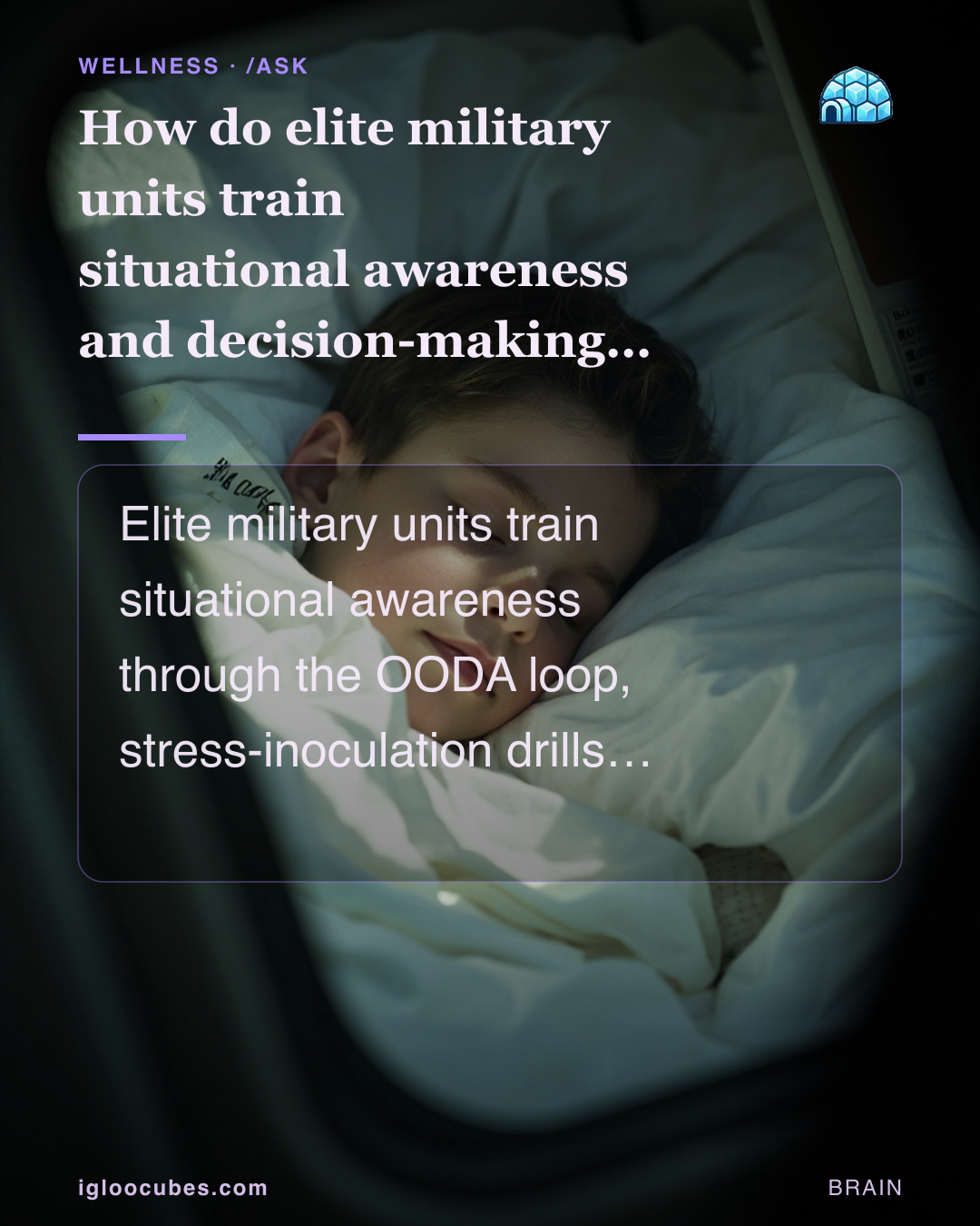 How do elite military units train situational awareness and decision-making under pressure?
