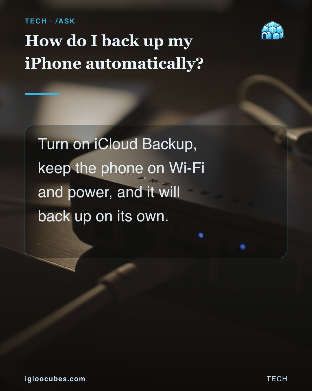 How do I back up my iPhone automatically?