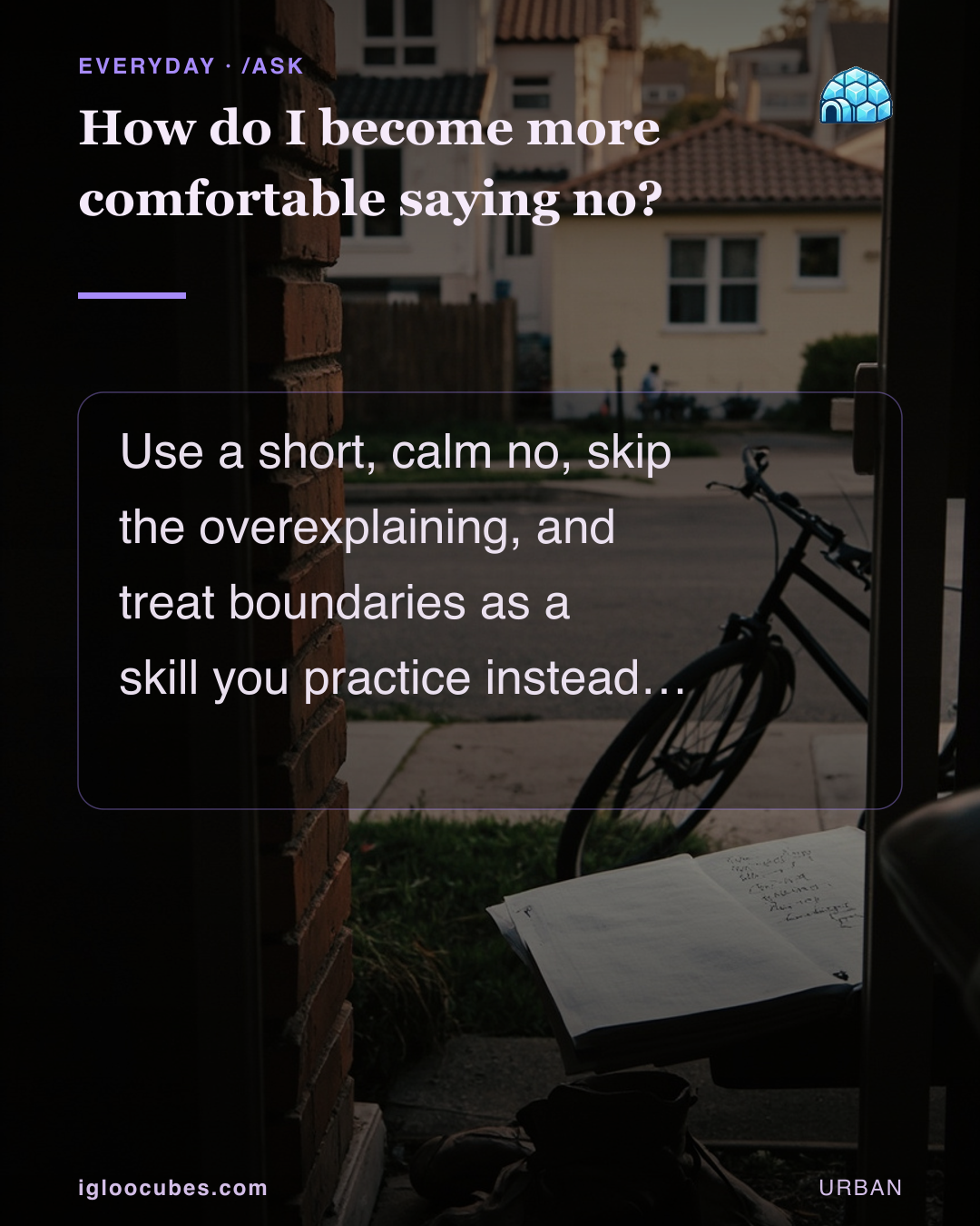 How do I become more comfortable saying no?