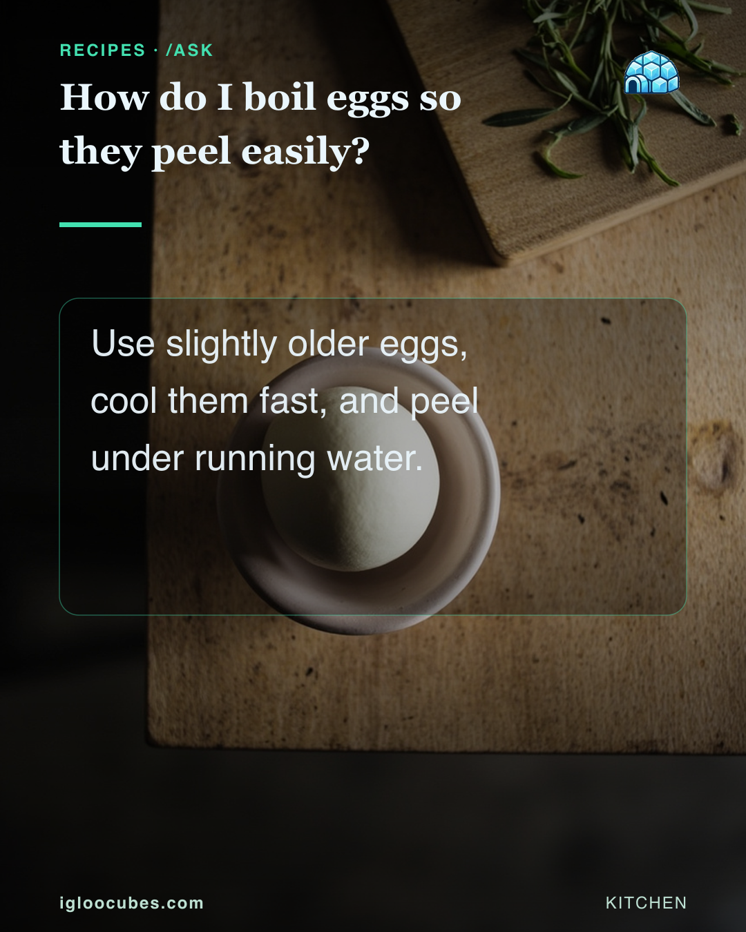 How do I boil eggs so they peel easily?