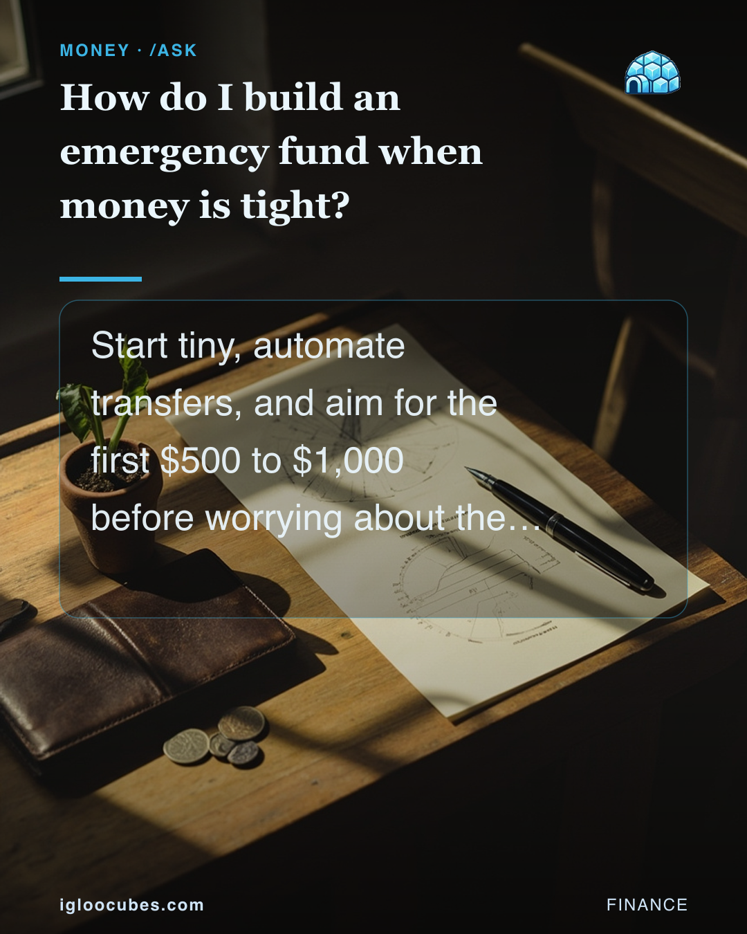 How do I build an emergency fund when money is tight?