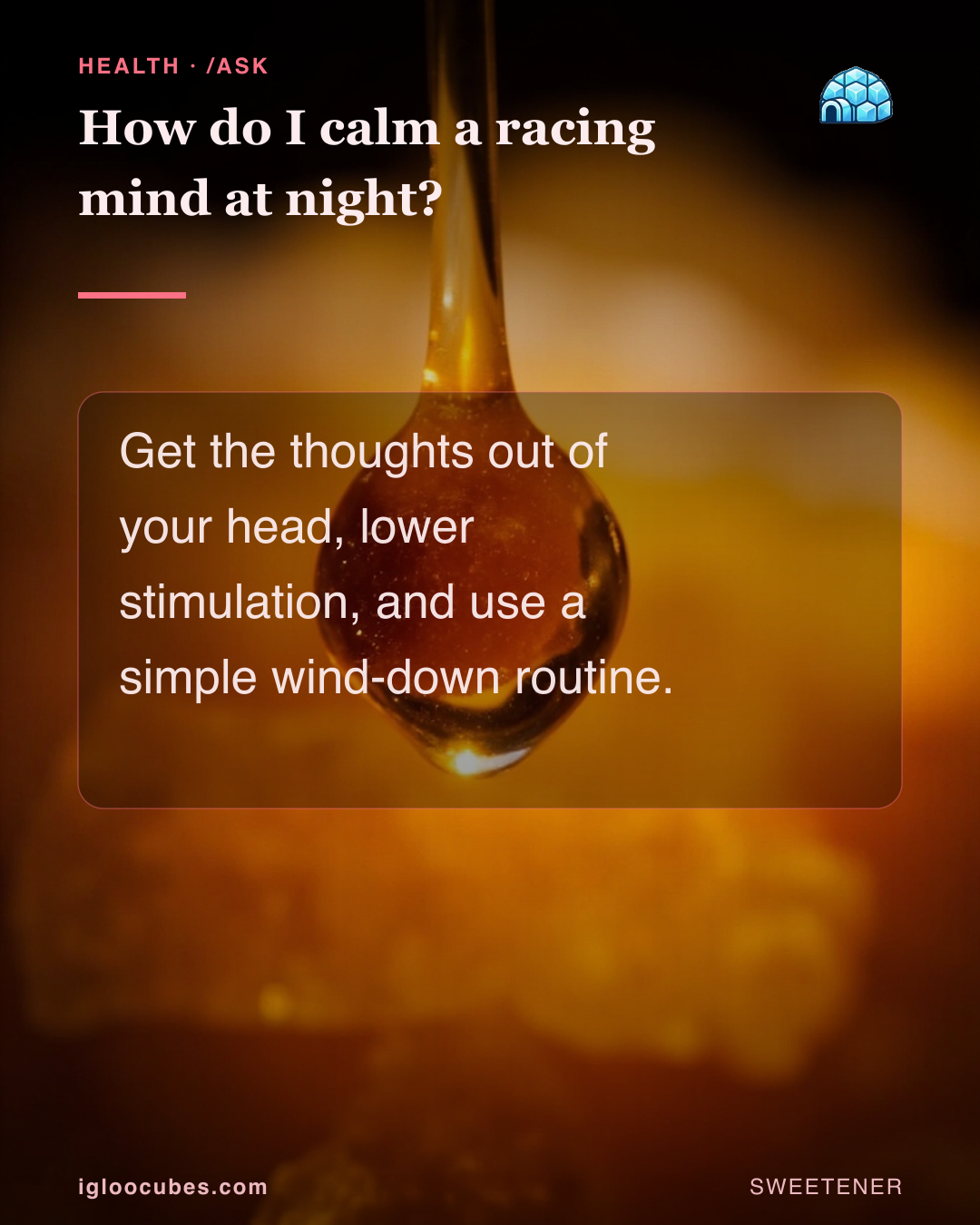 How do I calm a racing mind at night?