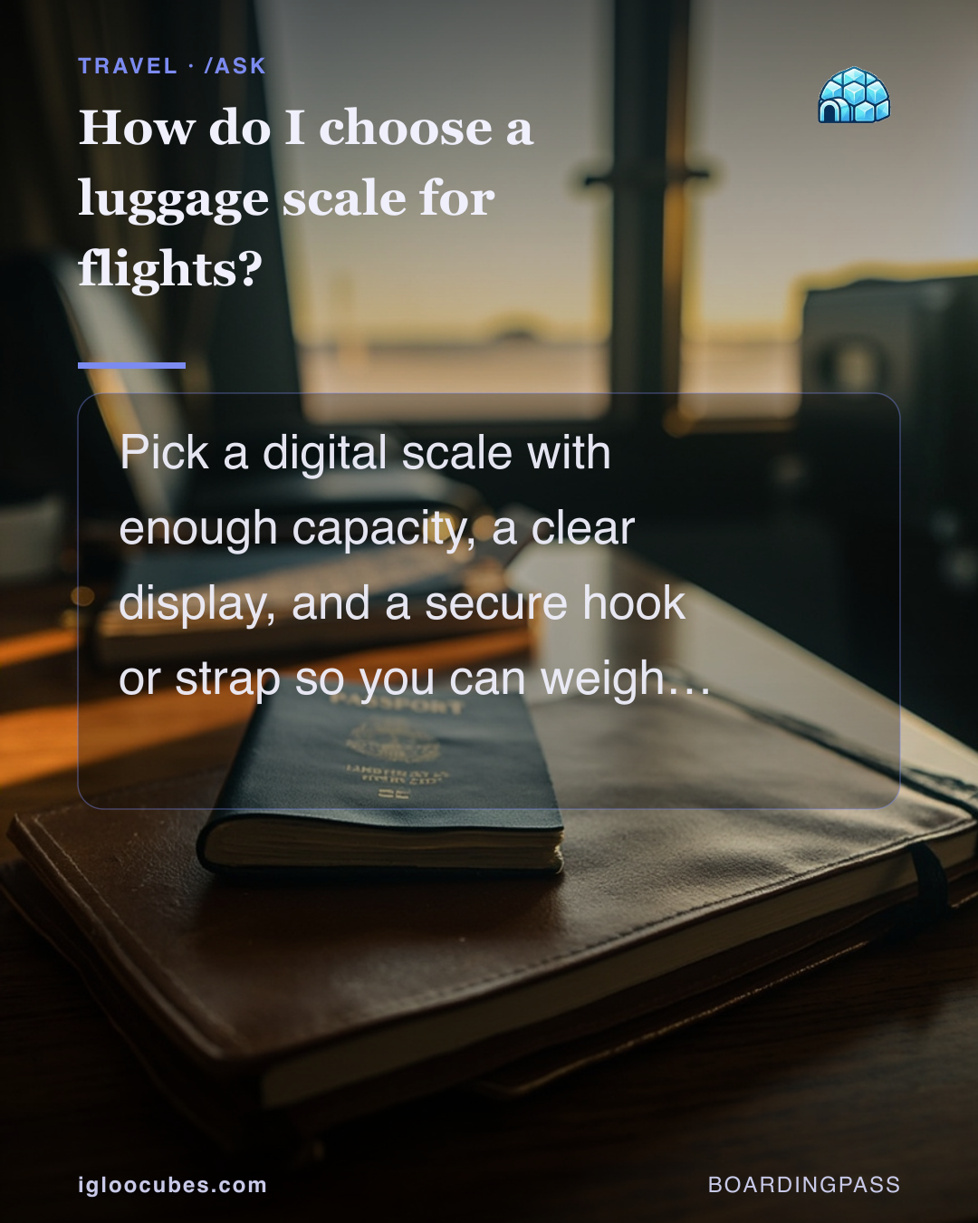 How do I choose a luggage scale for flights?