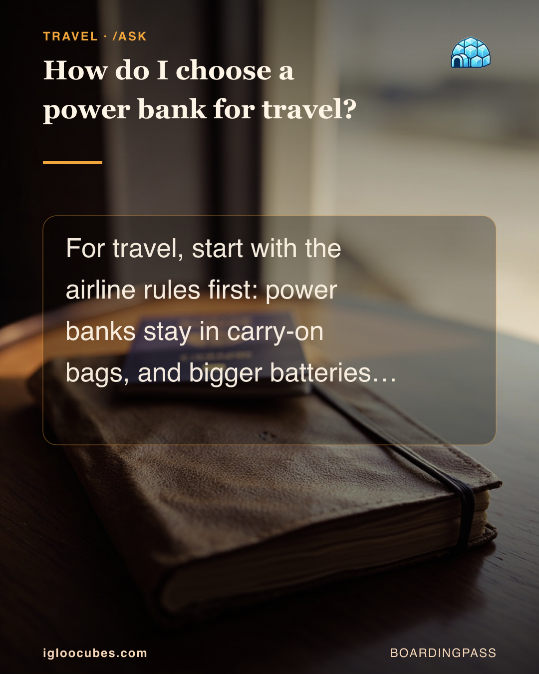 How do I choose a power bank for travel?