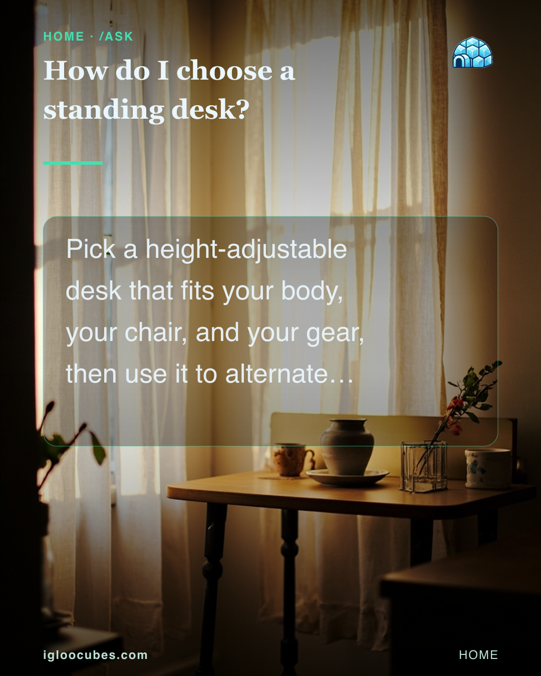 How do I choose a standing desk?