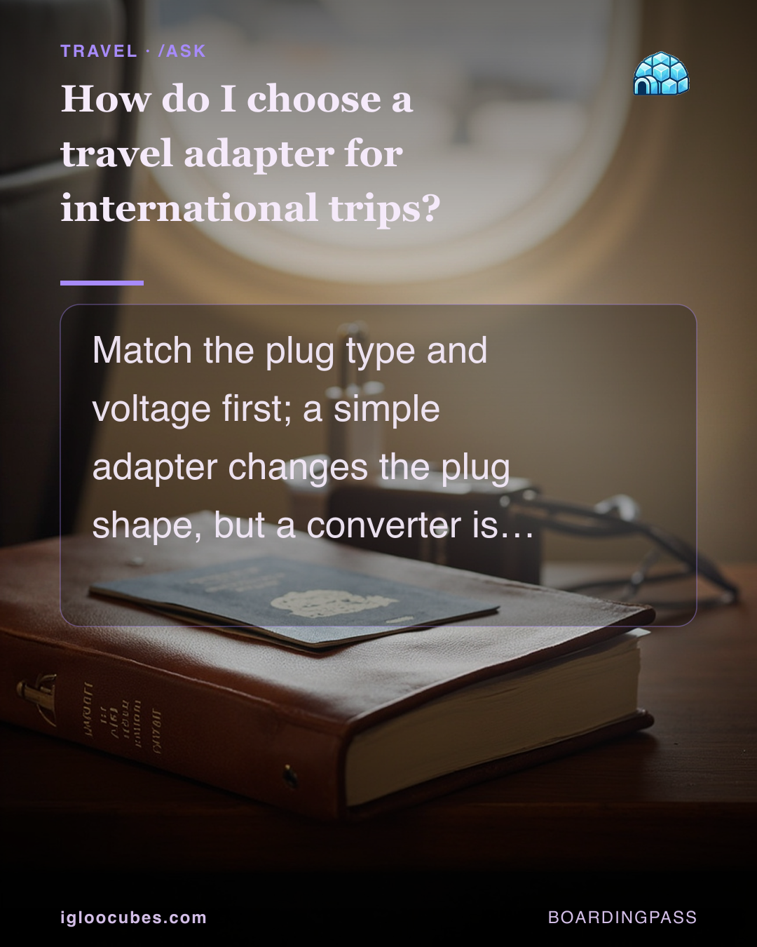 How do I choose a travel adapter for international trips?