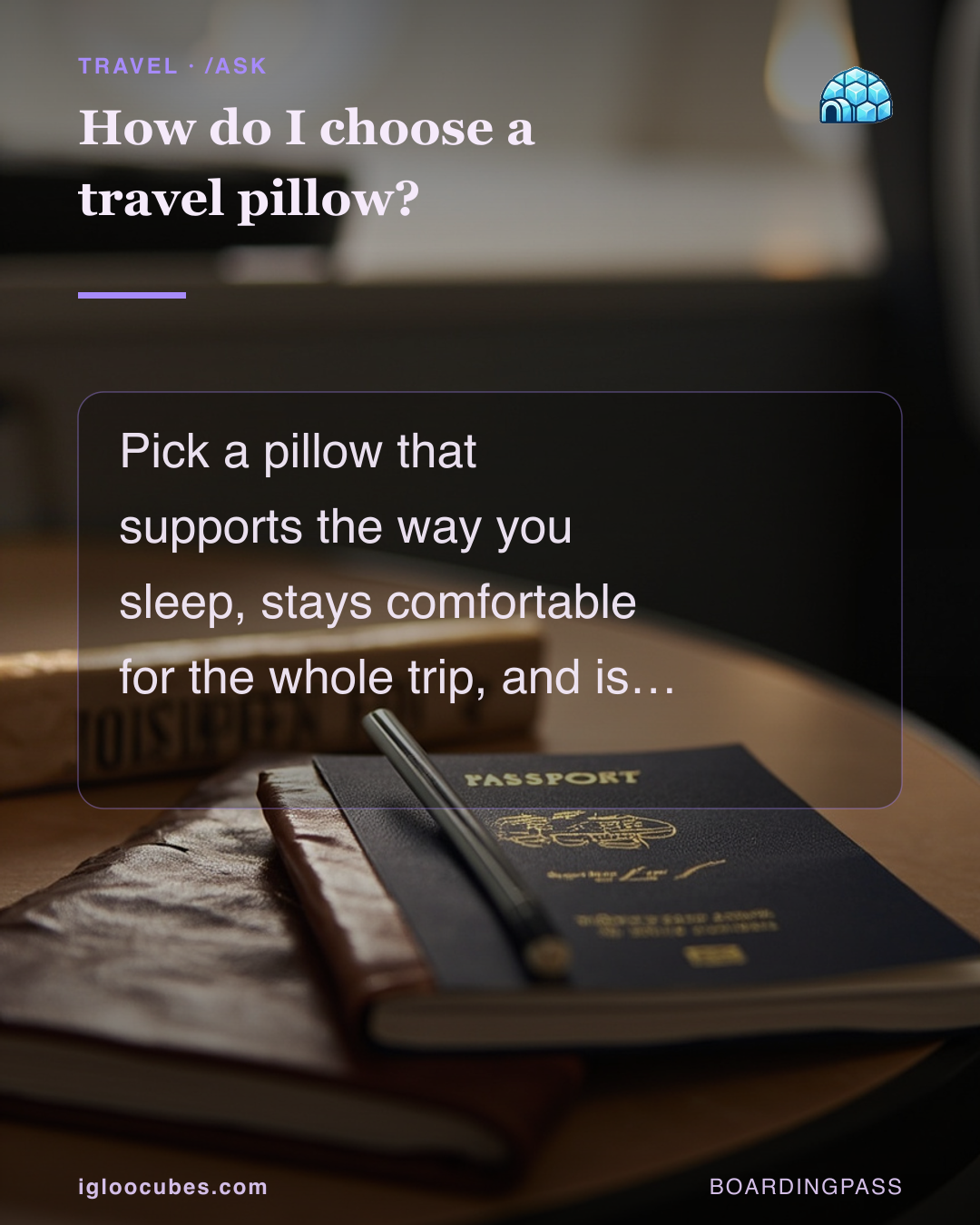 How do I choose a travel pillow?