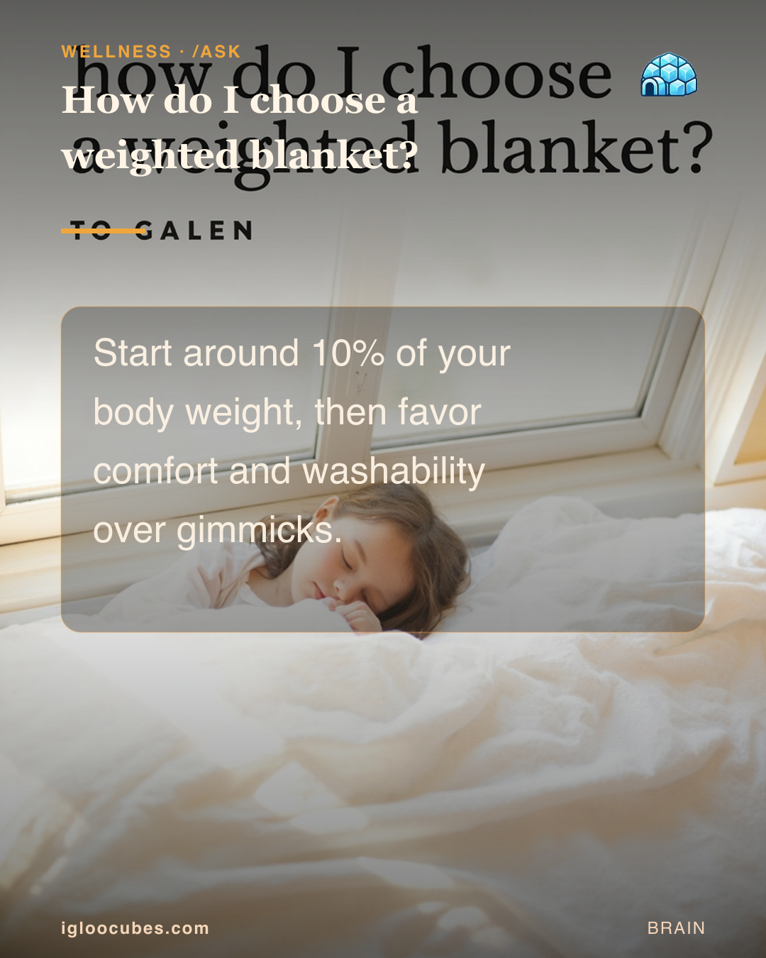 How do I choose a weighted blanket?
