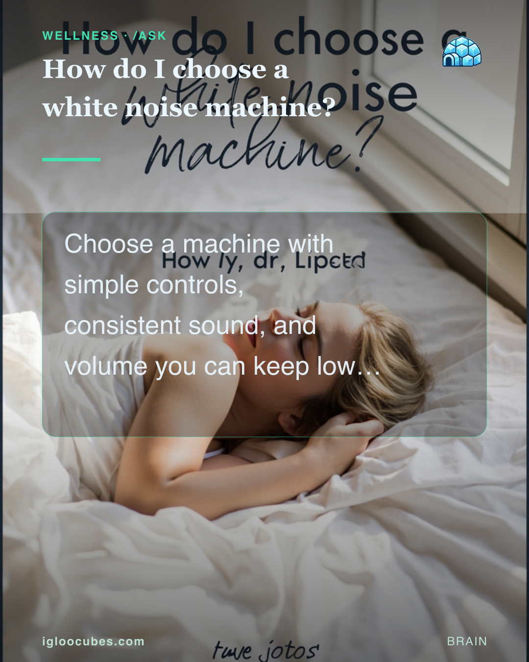 How do I choose a white noise machine?