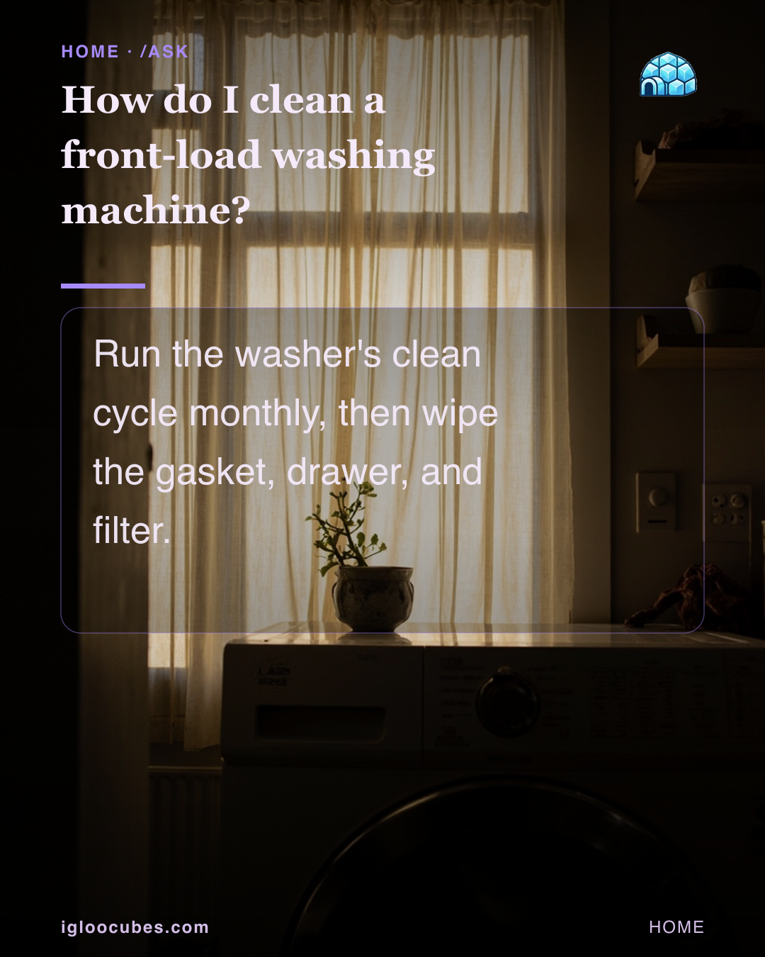 How do I clean a front-load washing machine?