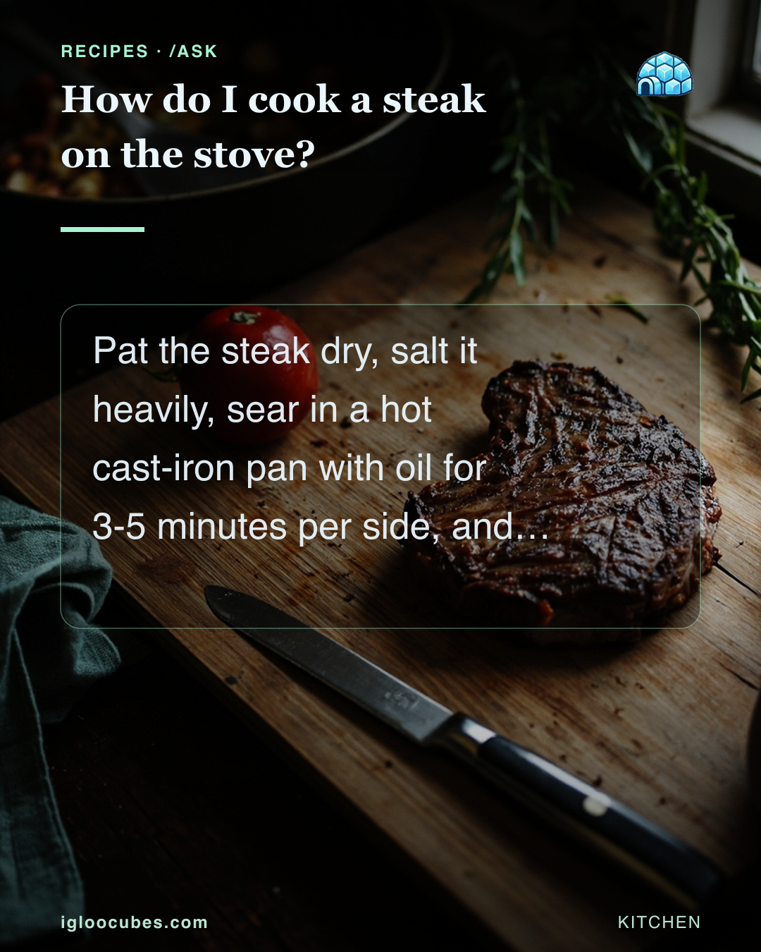 How do I cook a steak on the stove?