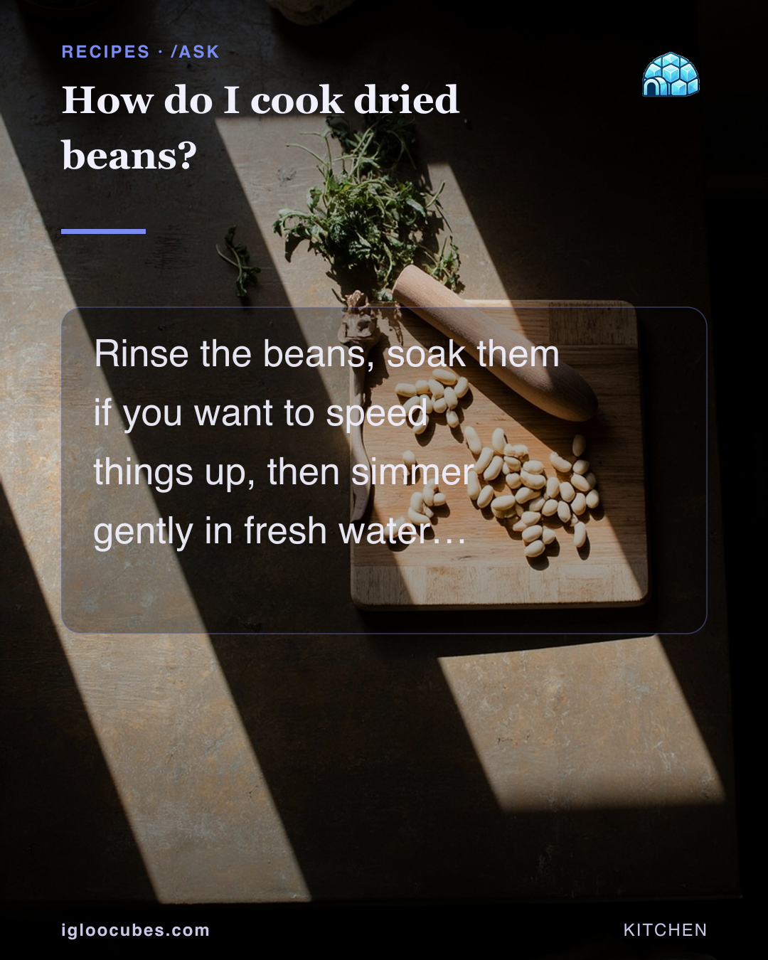 How do I cook dried beans?