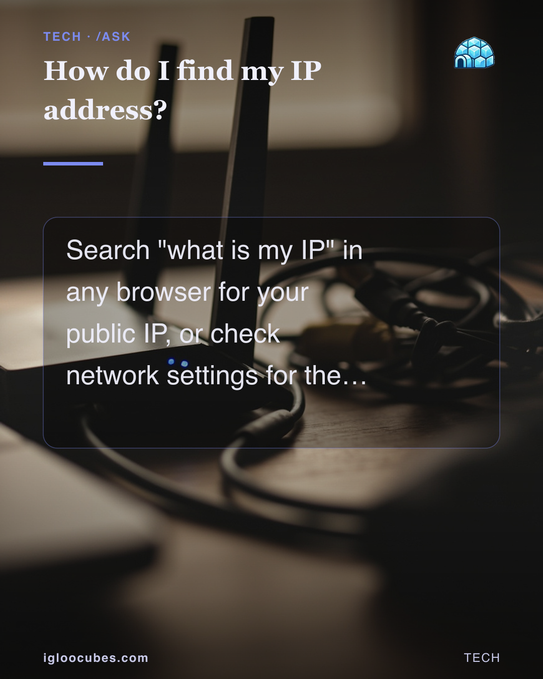 How do I find my IP address?