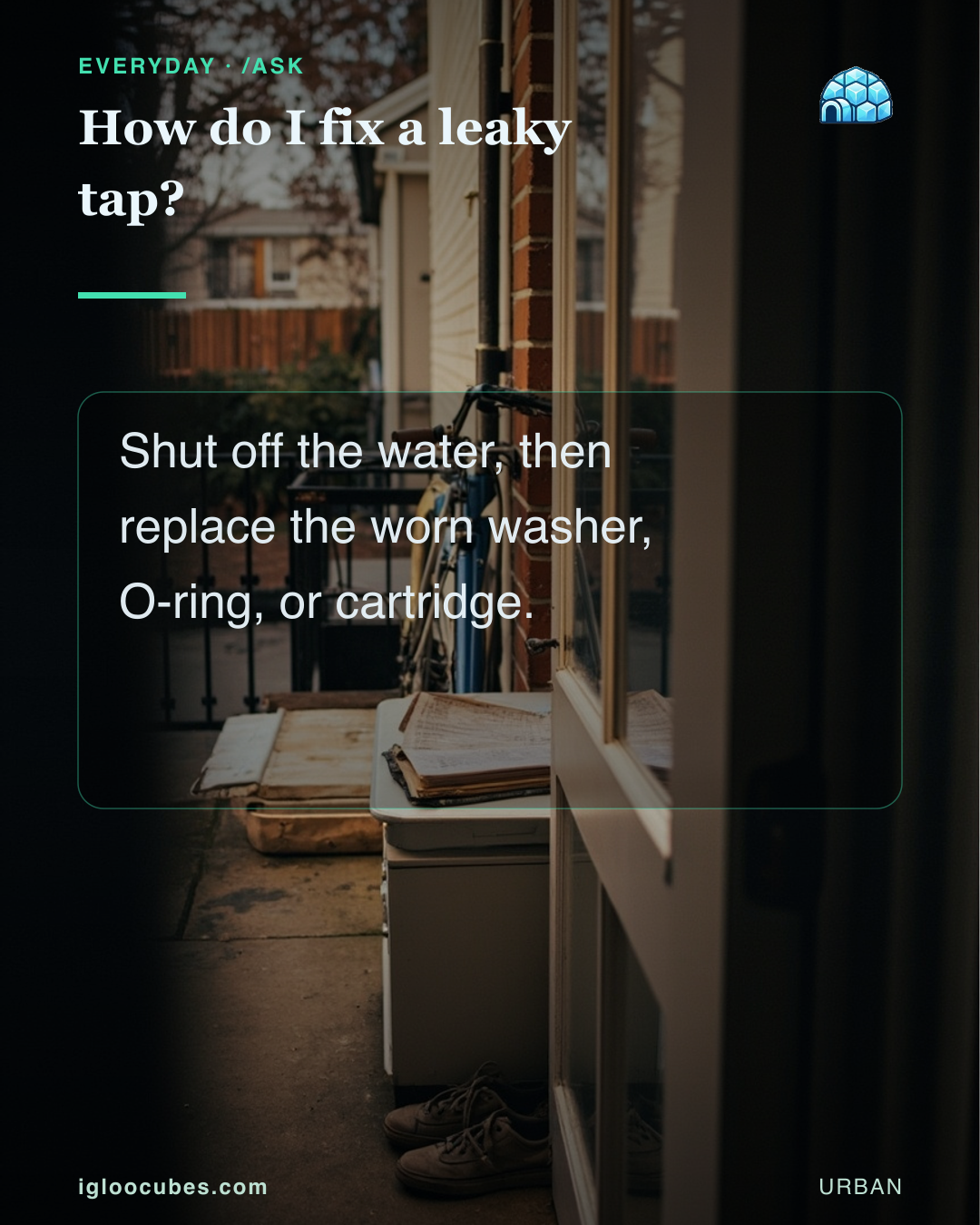 How do I fix a leaky tap?