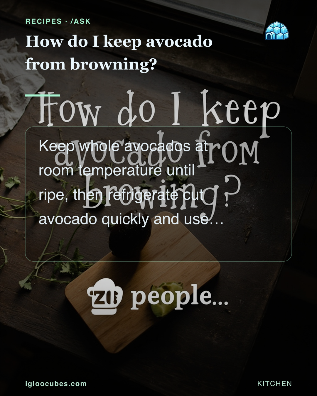 How do I keep avocado from browning?