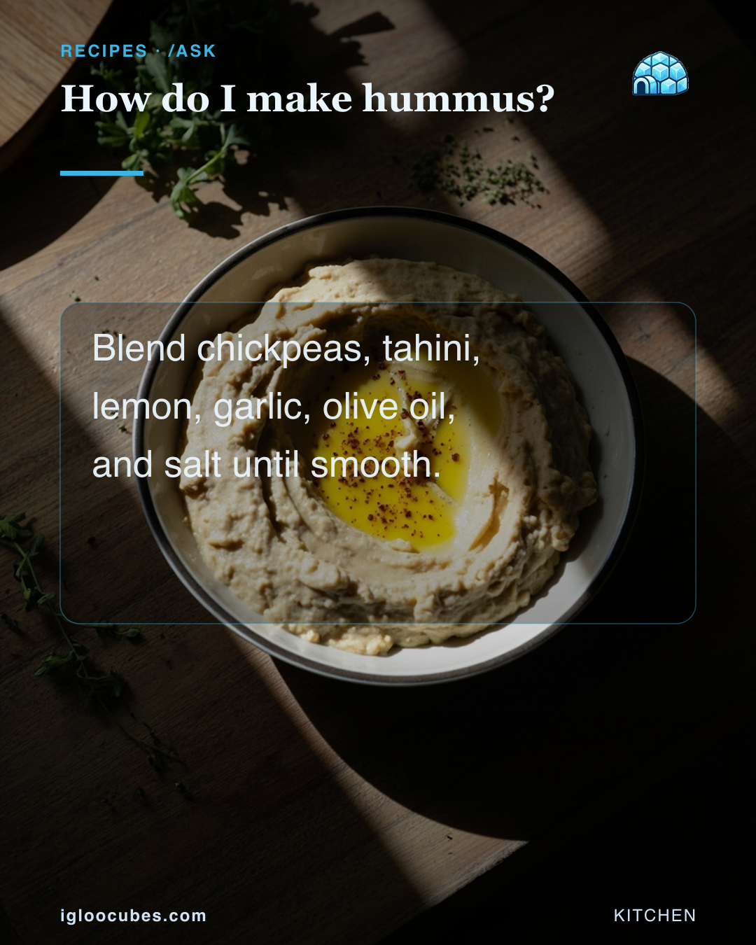 How do I make hummus?