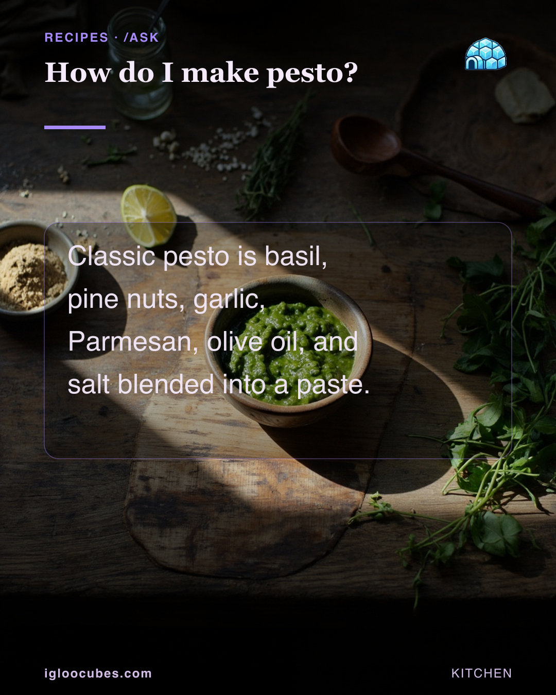 How do I make pesto?