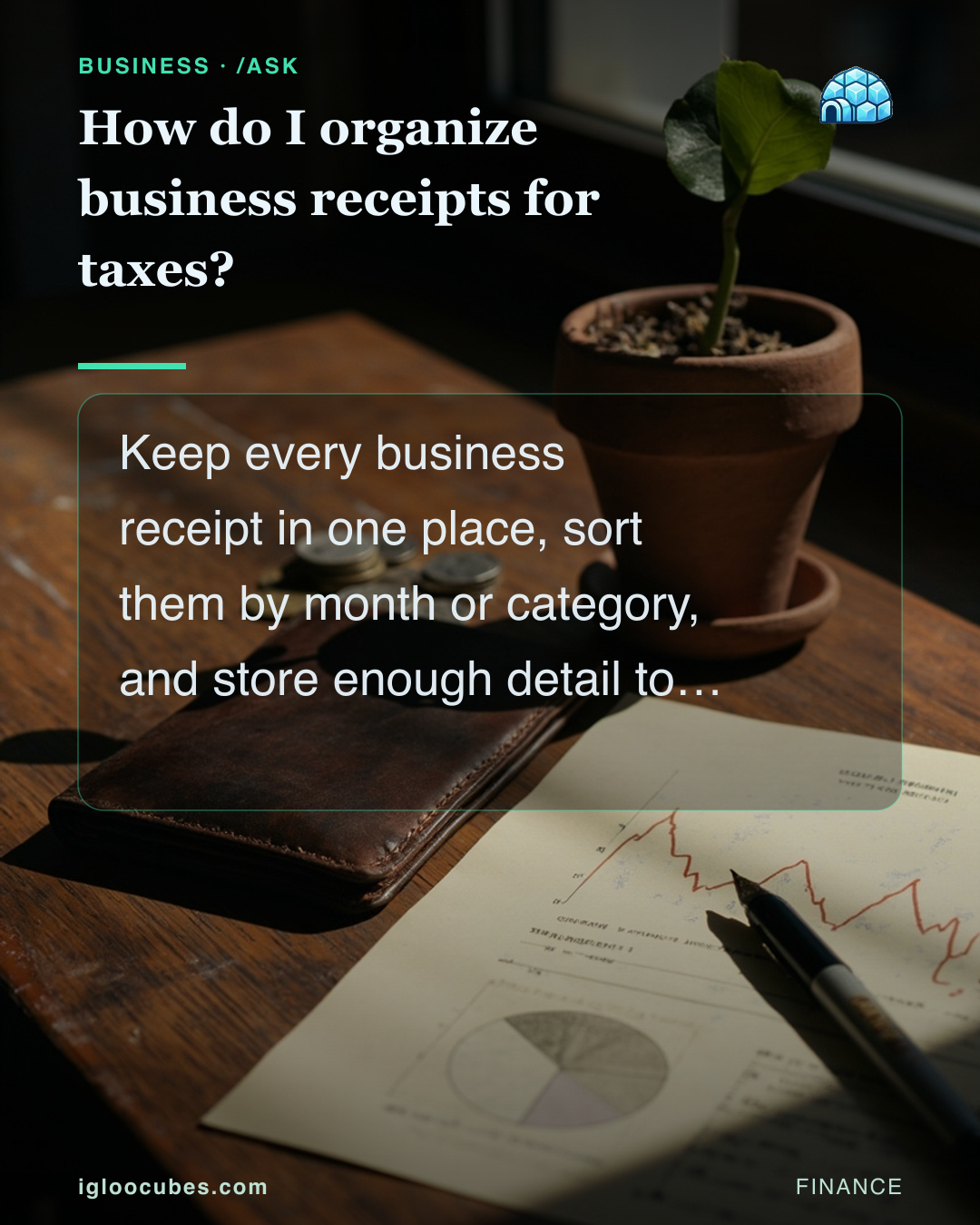 How do I organize business receipts for taxes?