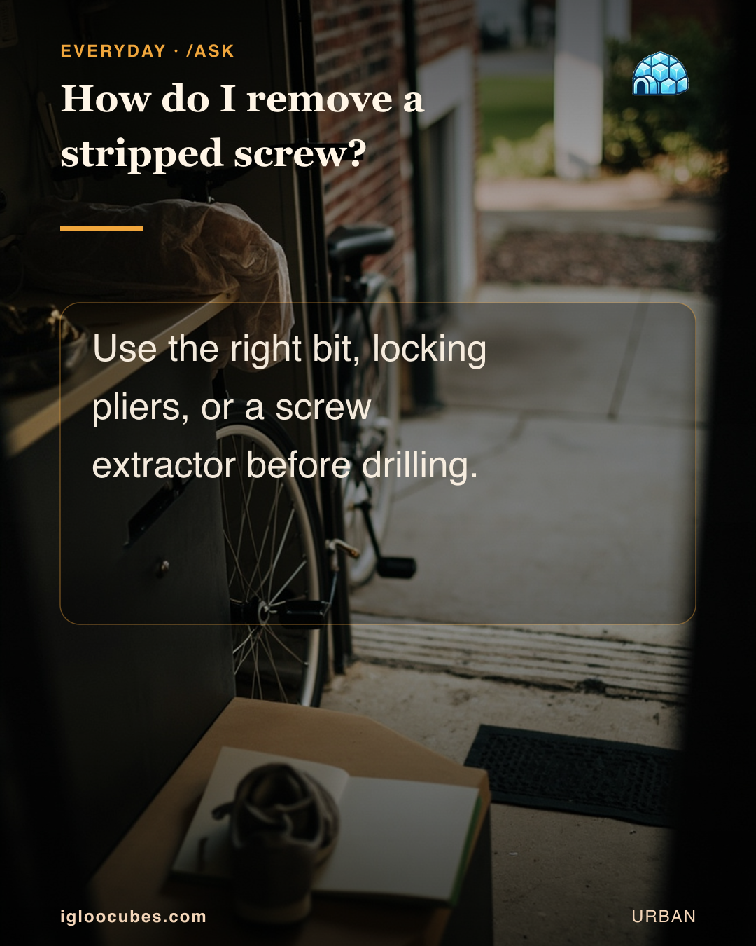 How do I remove a stripped screw?