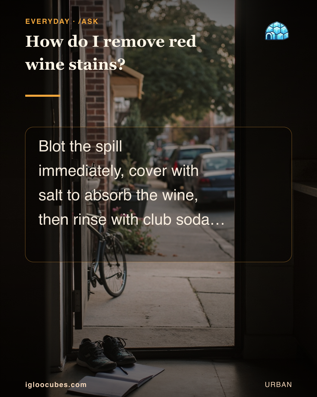 How do I remove red wine stains?