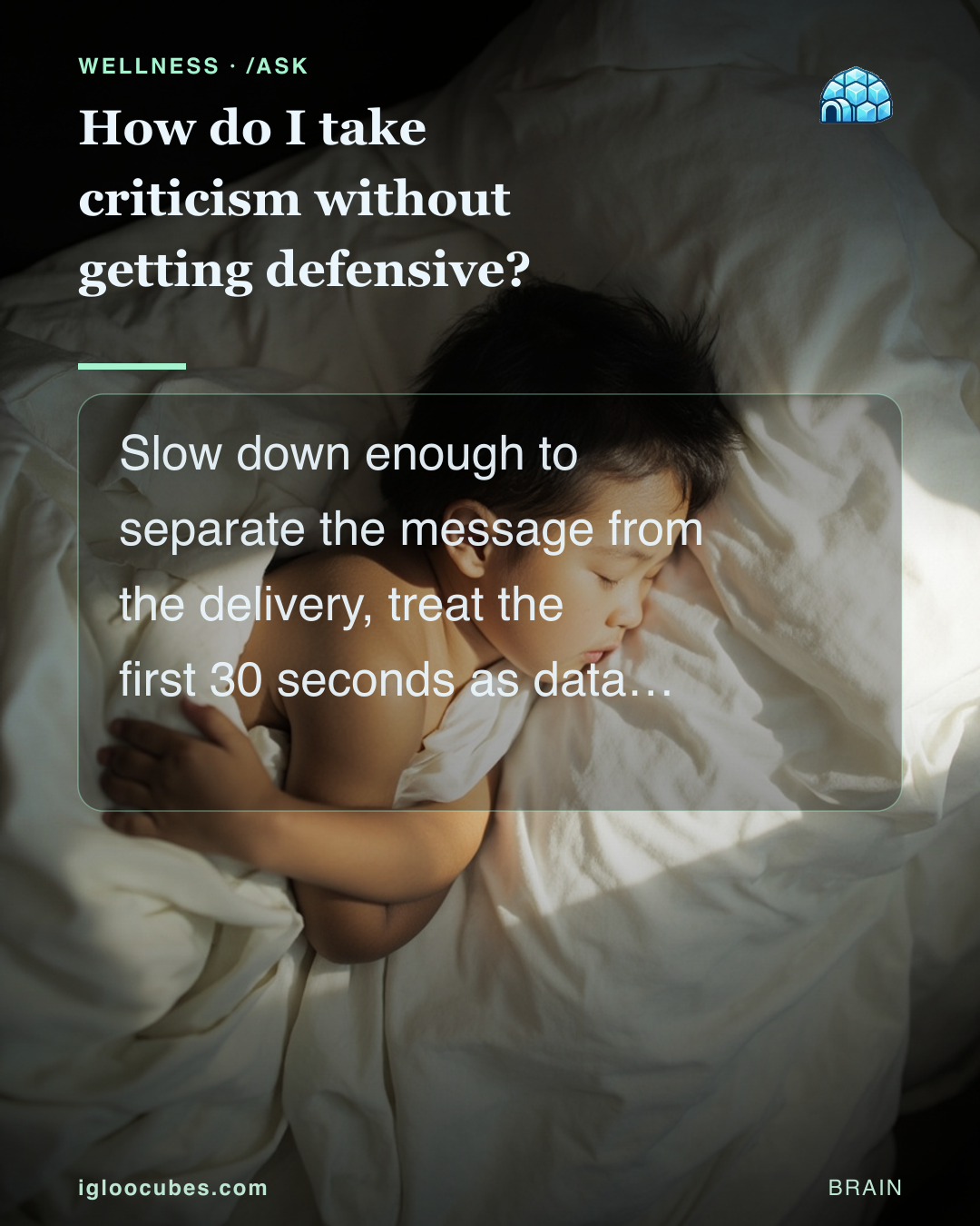 How do I take criticism without getting defensive?