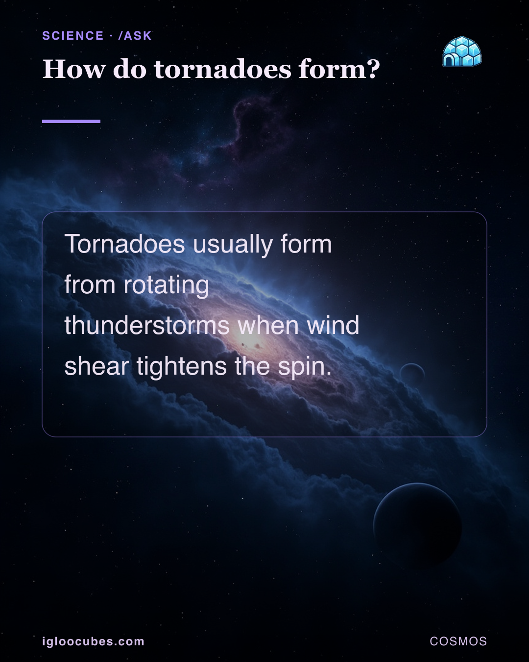 How do tornadoes form?