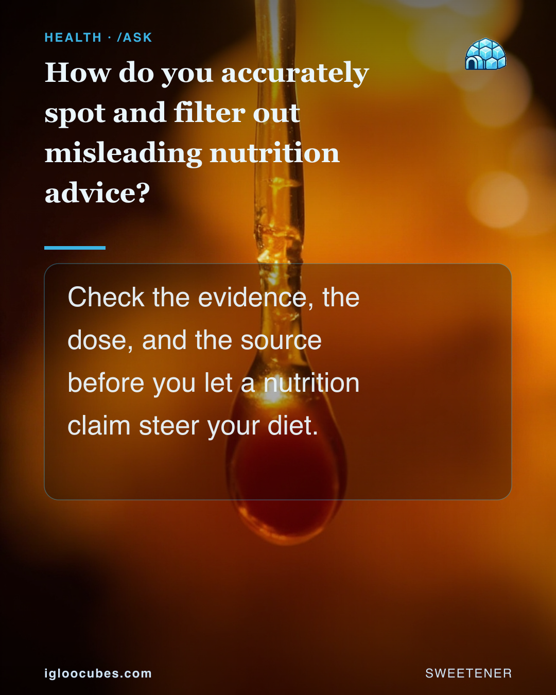 How do you accurately spot and filter out misleading nutrition advice?