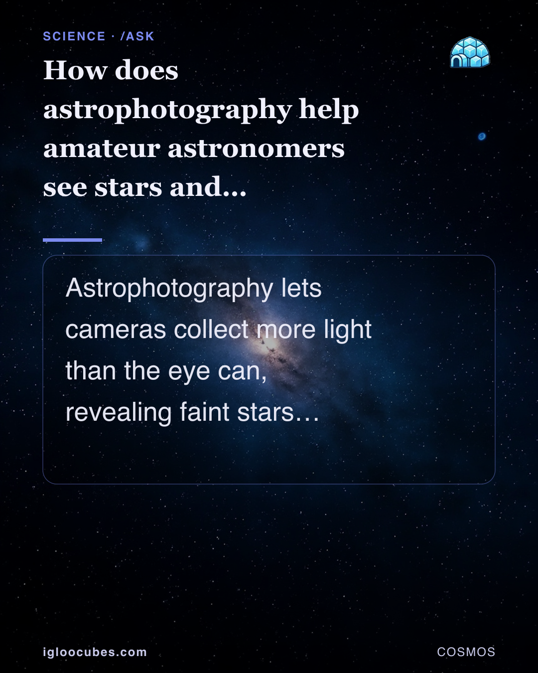 How does astrophotography help amateur astronomers see stars and galaxies?