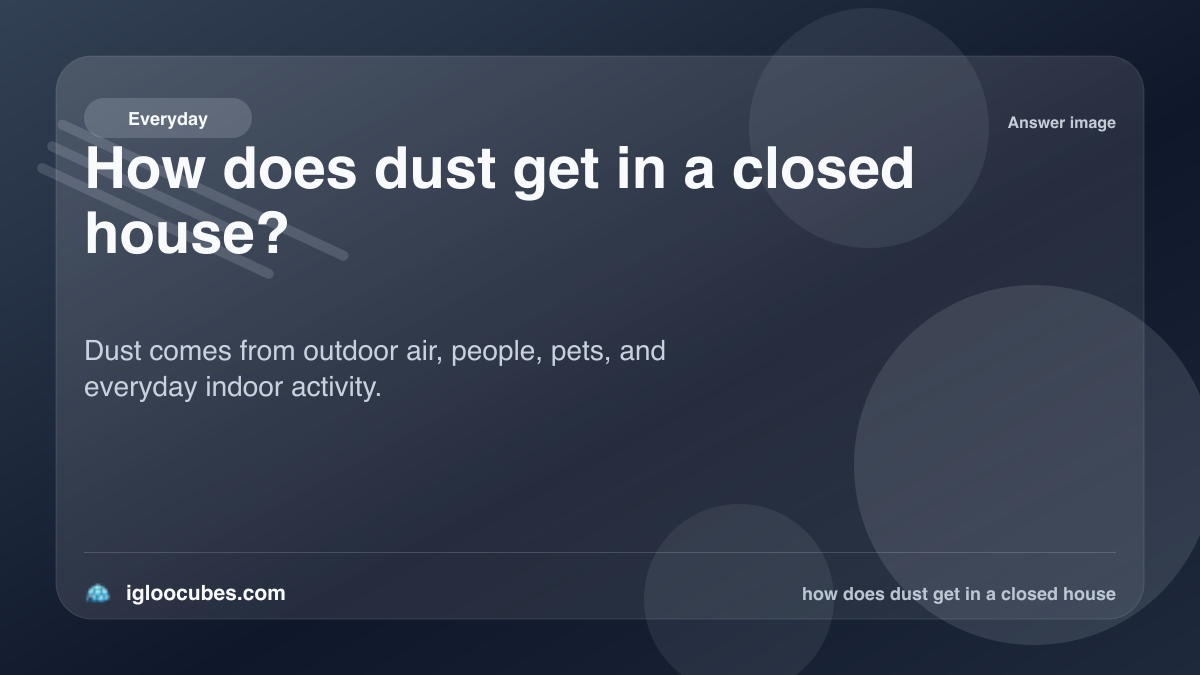 How does dust get in a closed house?