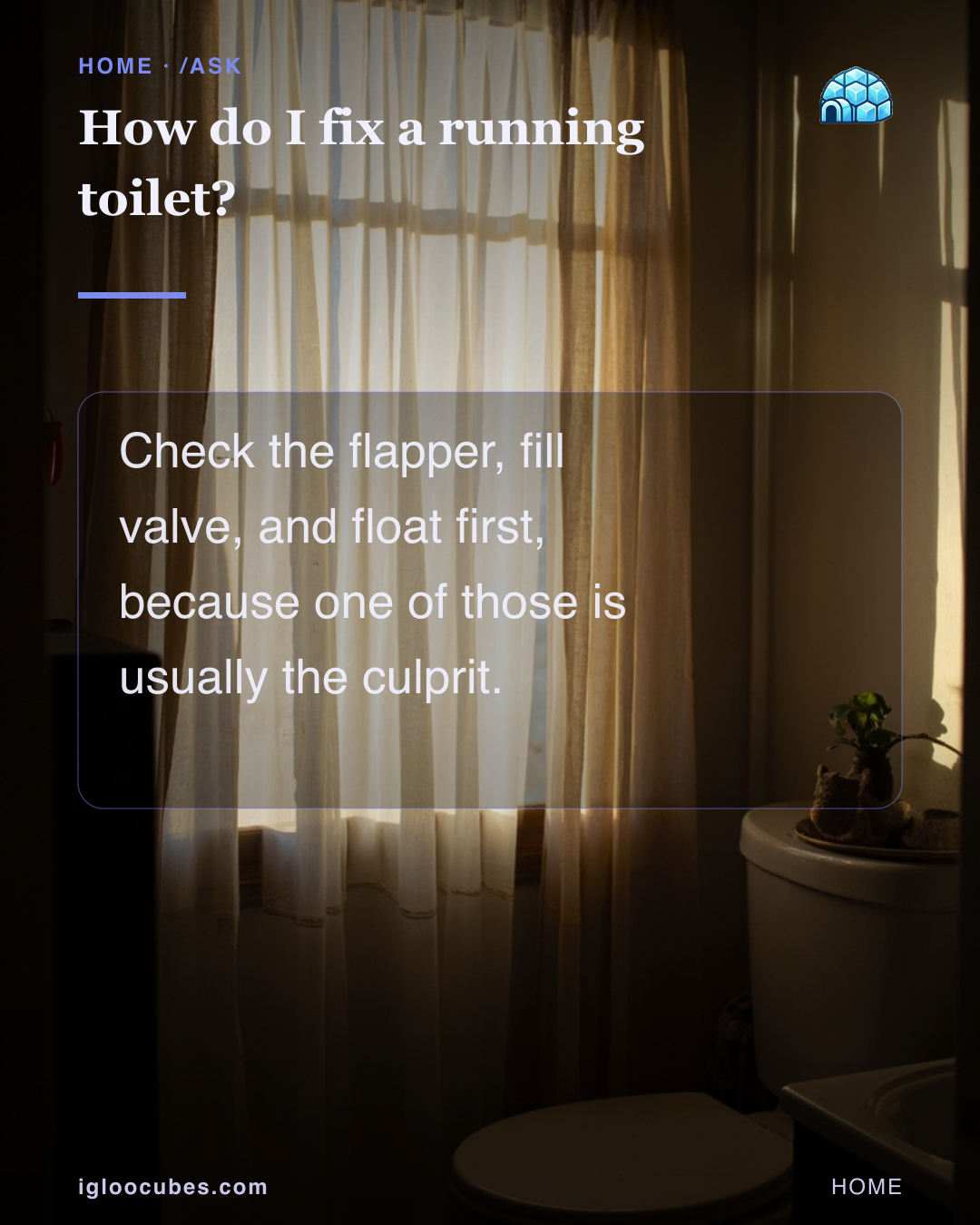 How do I fix a running toilet?