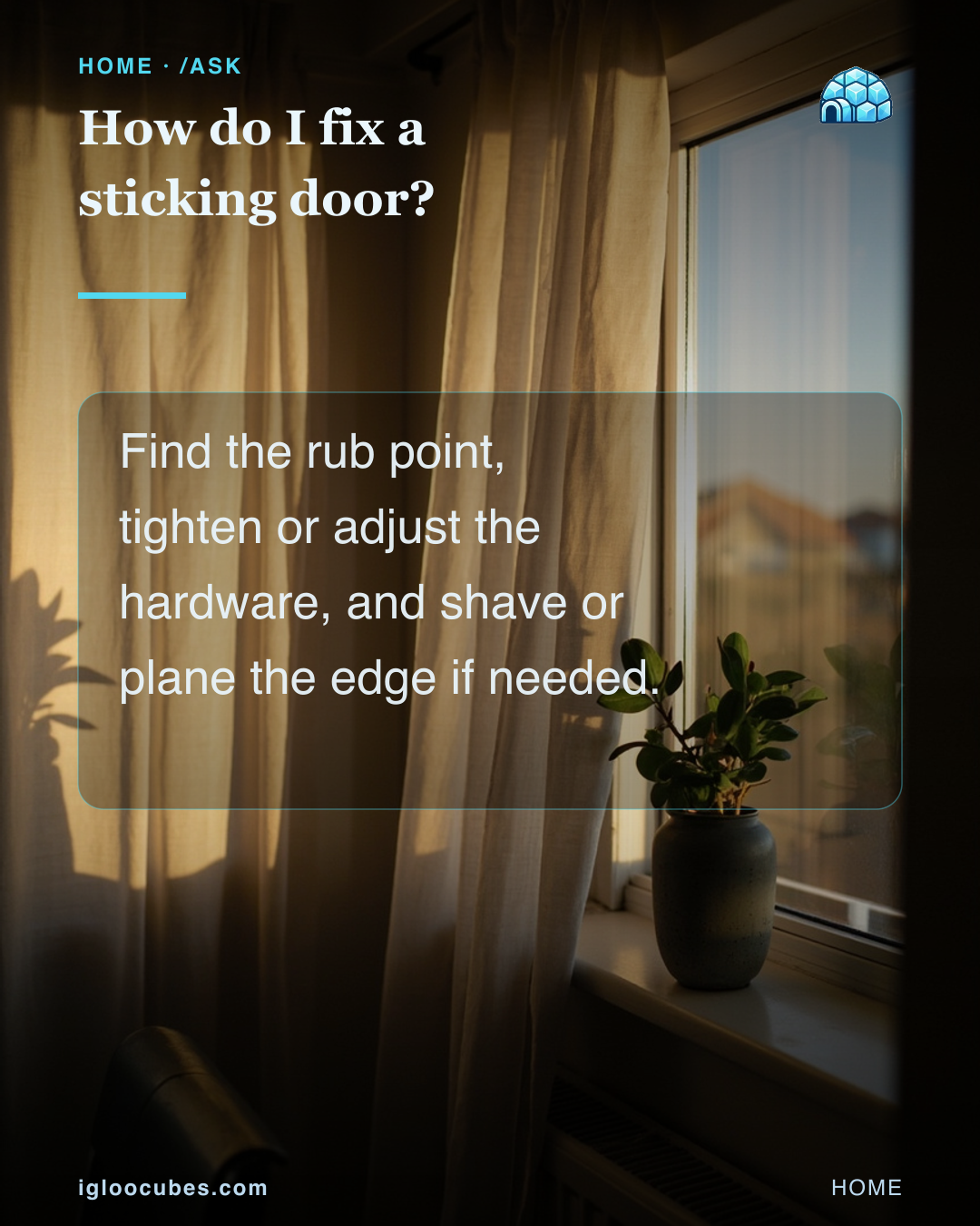 How do I fix a sticking door?