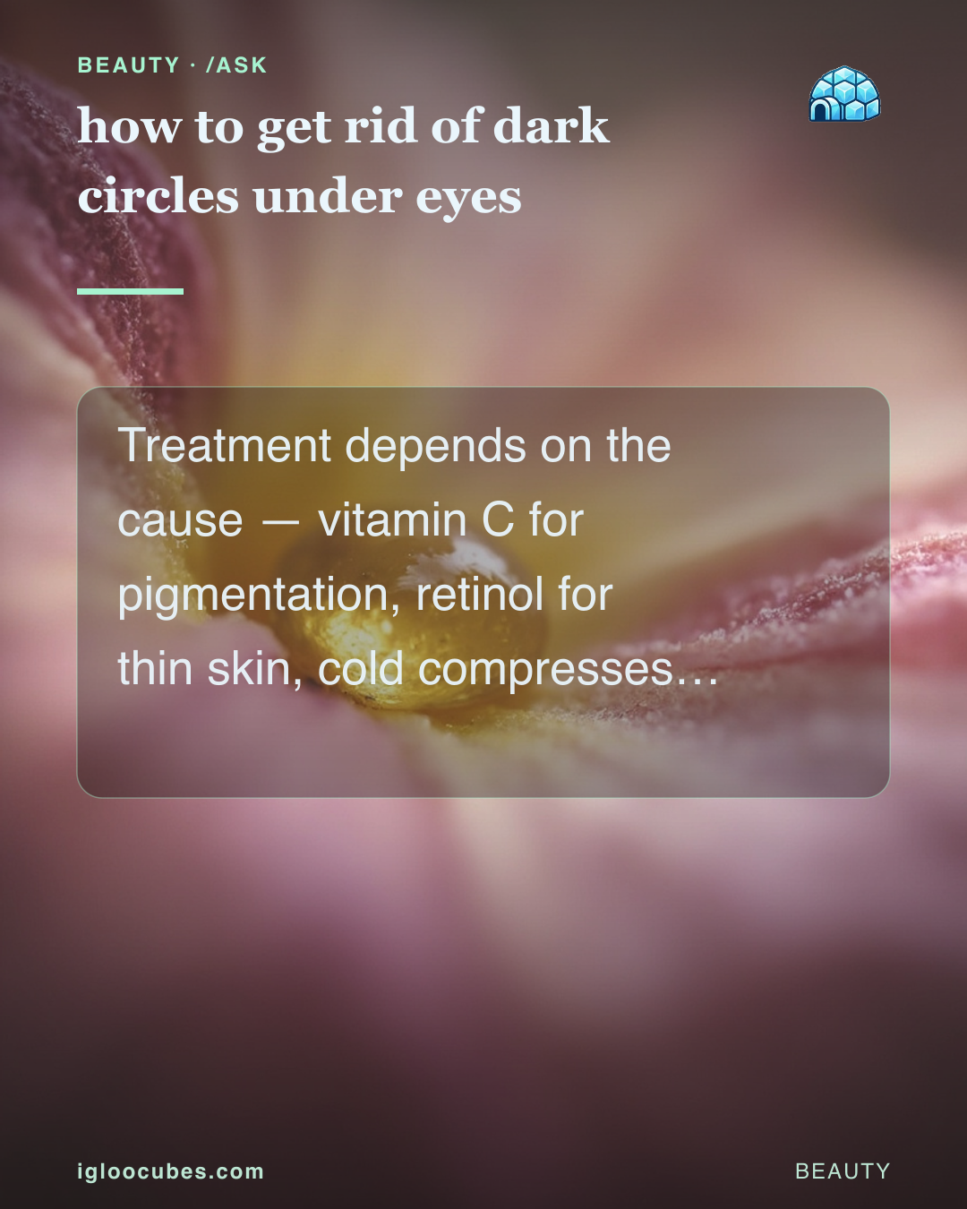 how to get rid of dark circles under eyes