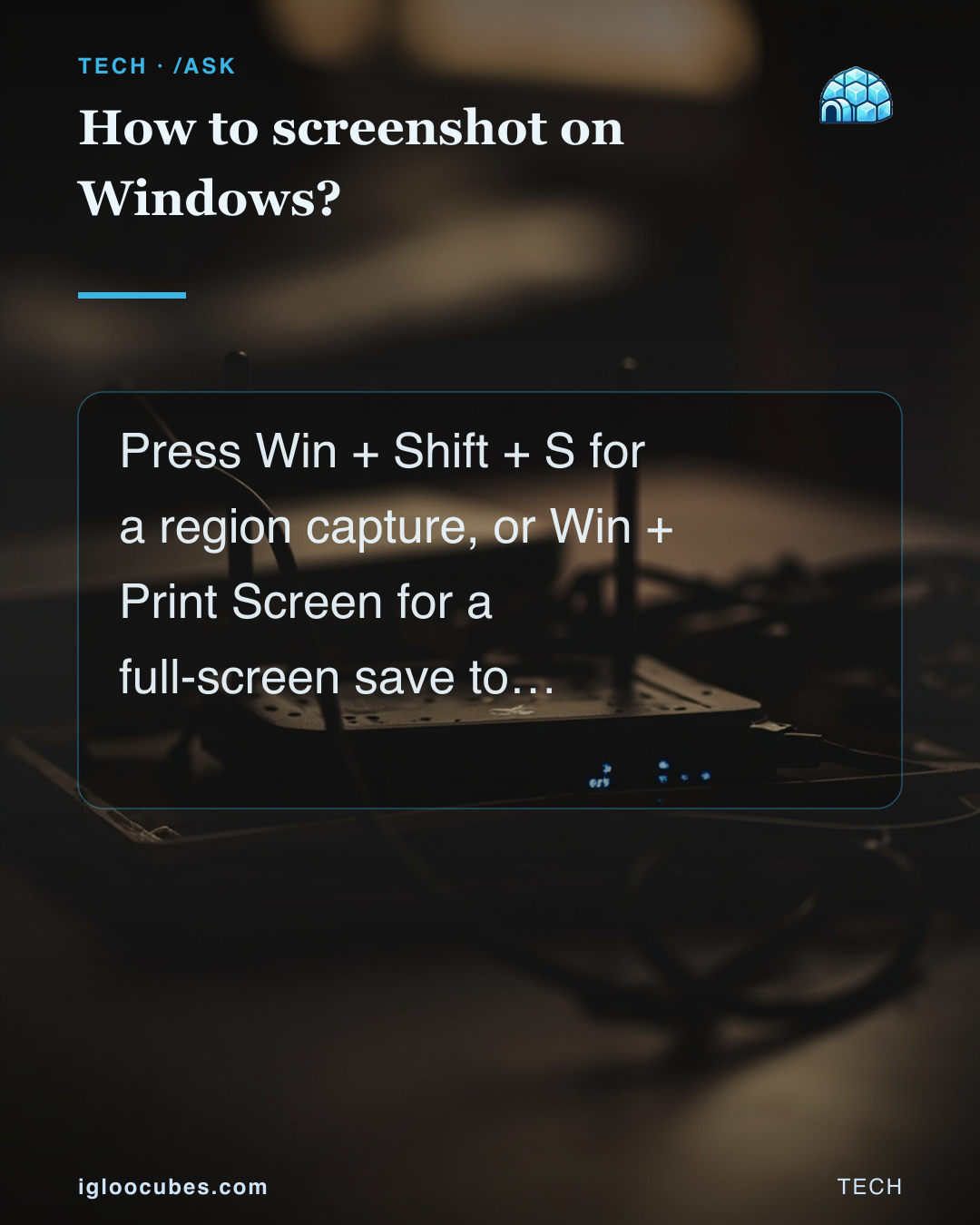How to screenshot on Windows?