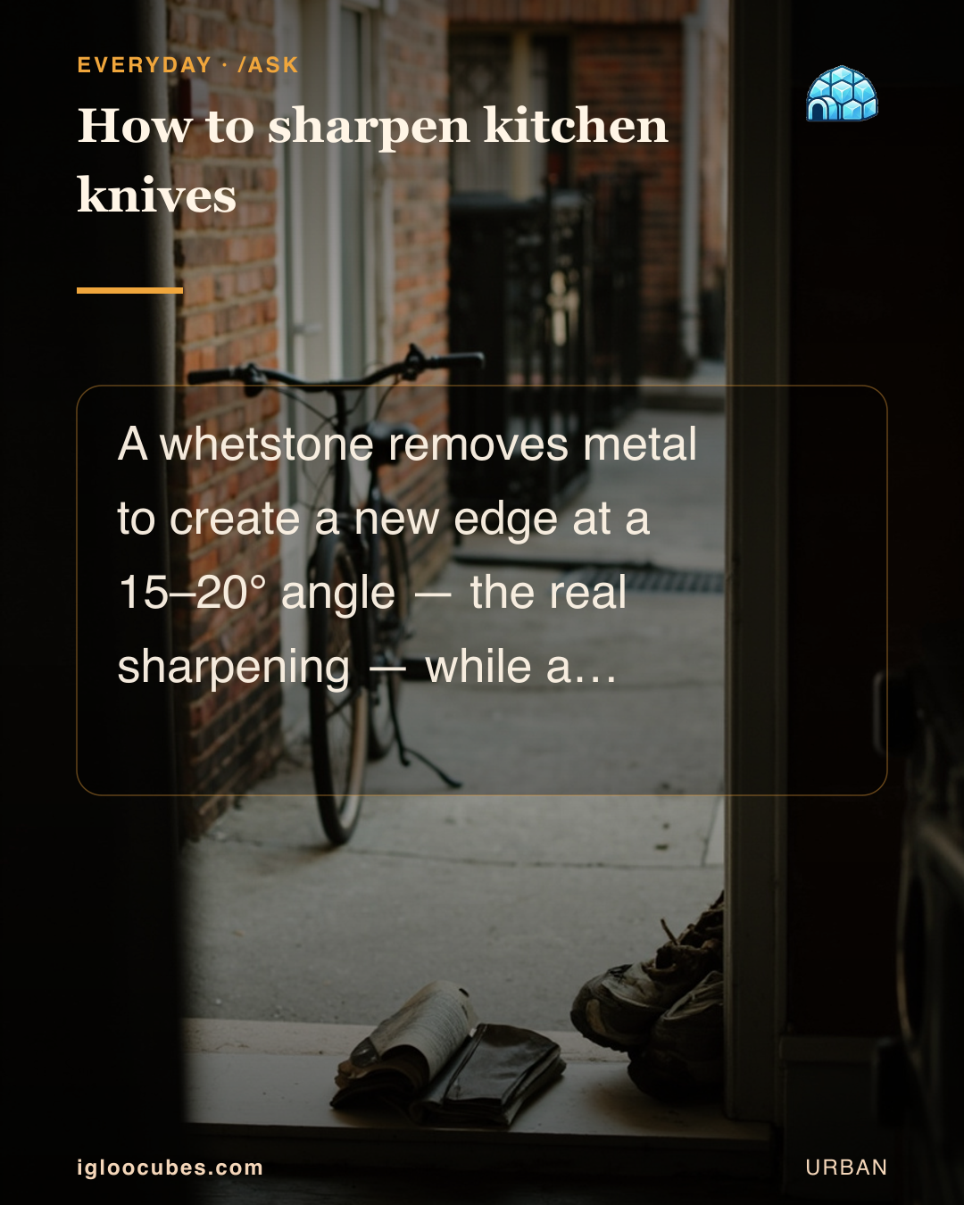 How to sharpen kitchen knives