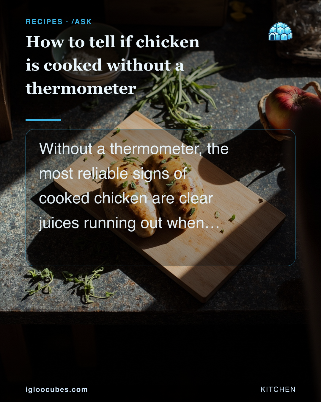 How to tell if chicken is cooked without a thermometer