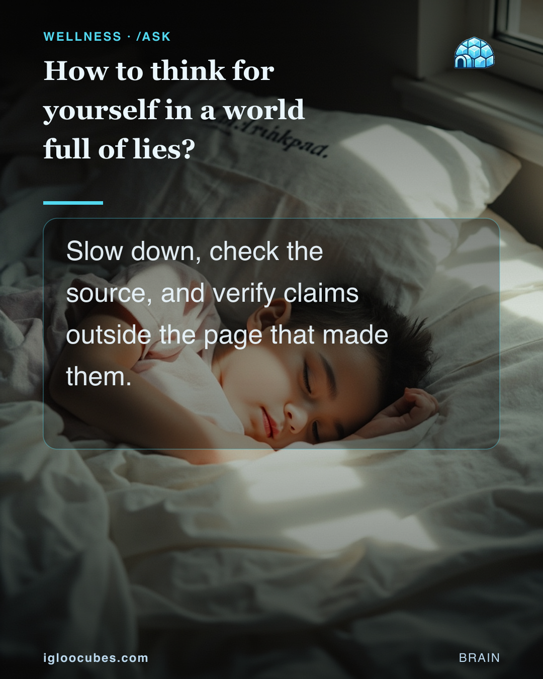How to think for yourself in a world full of lies?