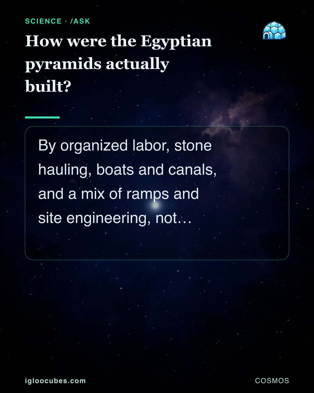 How were the Egyptian pyramids actually built?