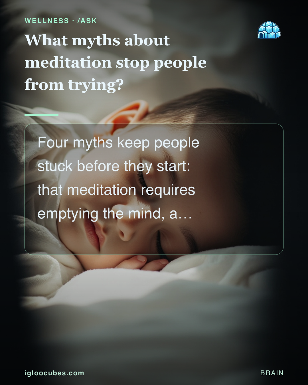 What myths about meditation stop people from trying?