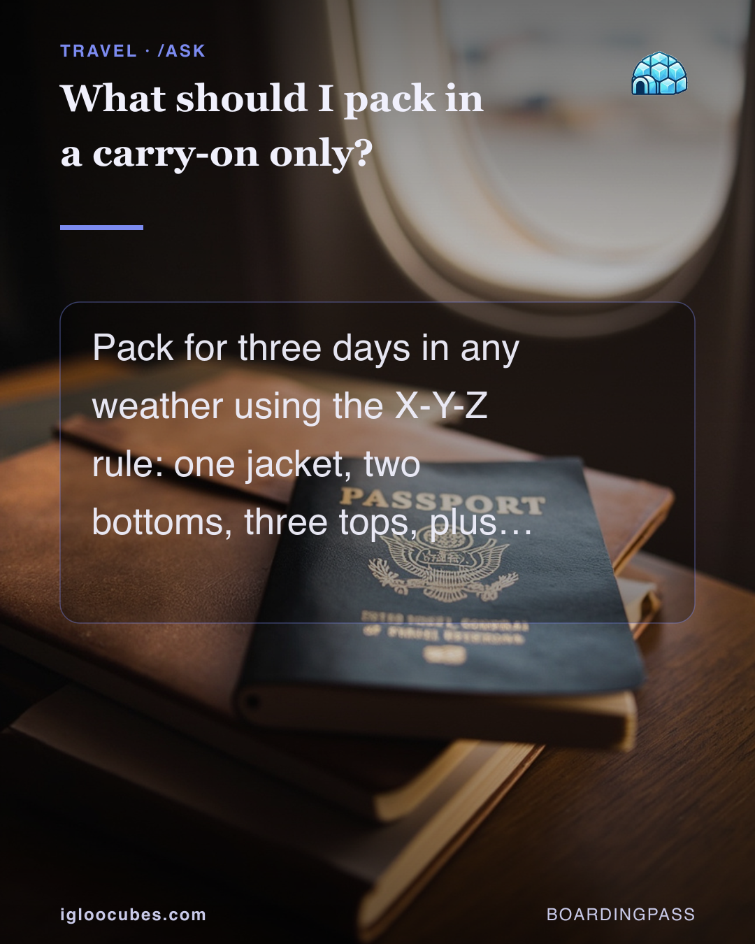 What should I pack in a carry-on only?