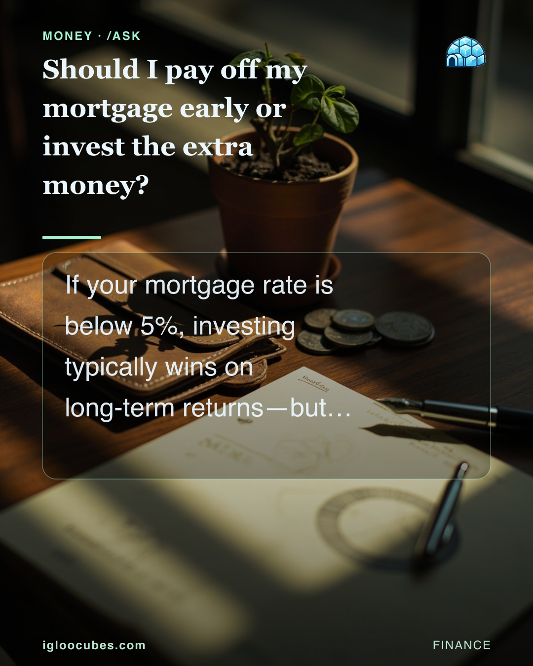 Should I pay off my mortgage early or invest the extra money?
