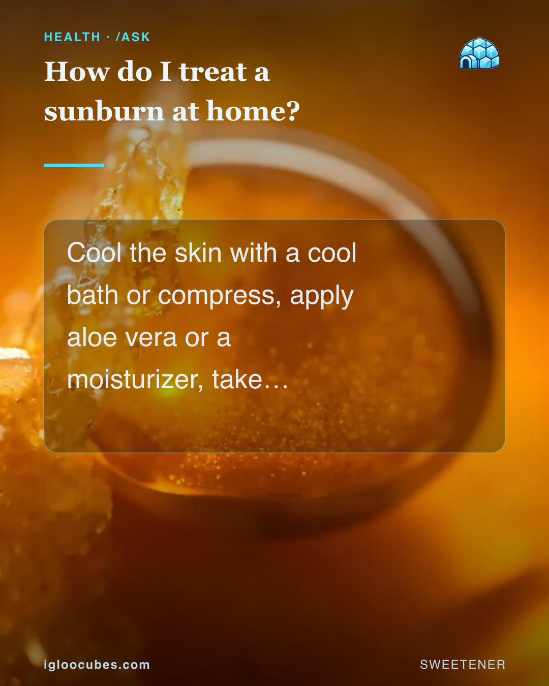 How do I treat a sunburn at home?