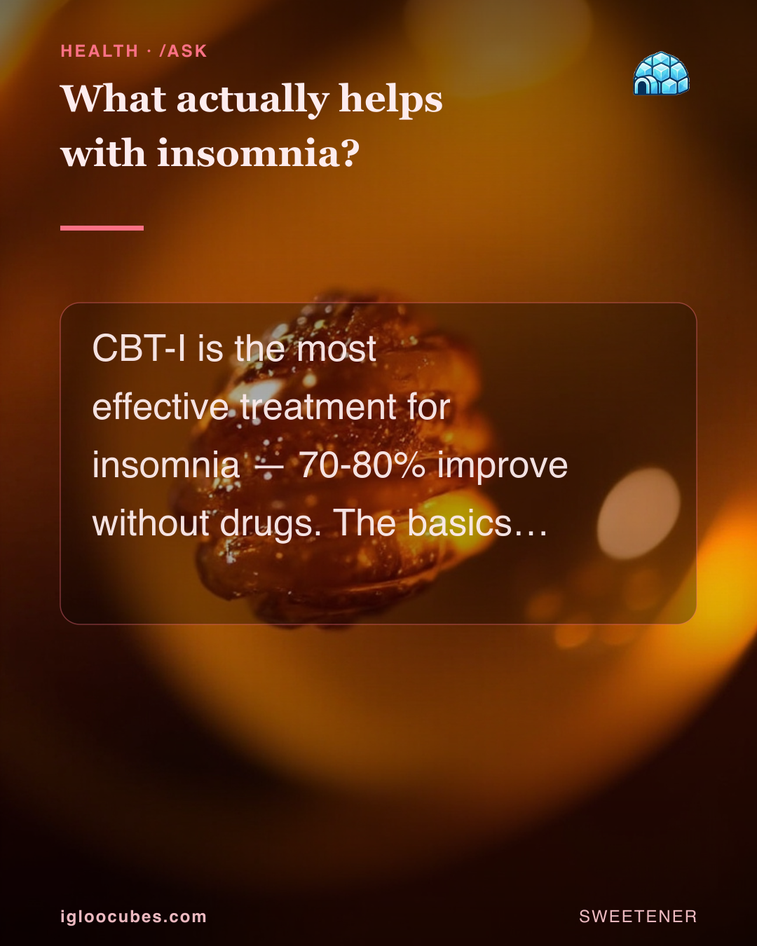 What actually helps with insomnia?