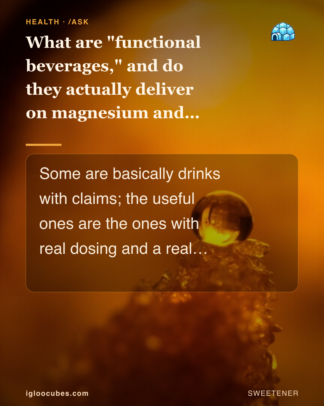 What are "functional beverages," and do they actually deliver on magnesium and adaptogen claims?