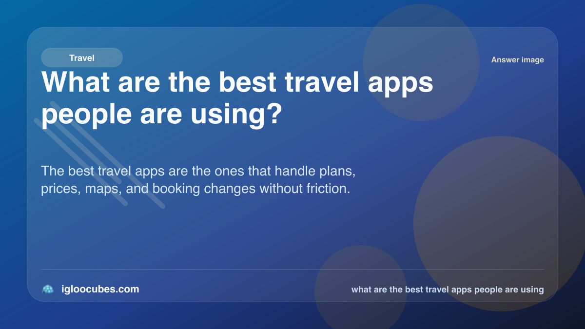 What are the best travel apps people are using?