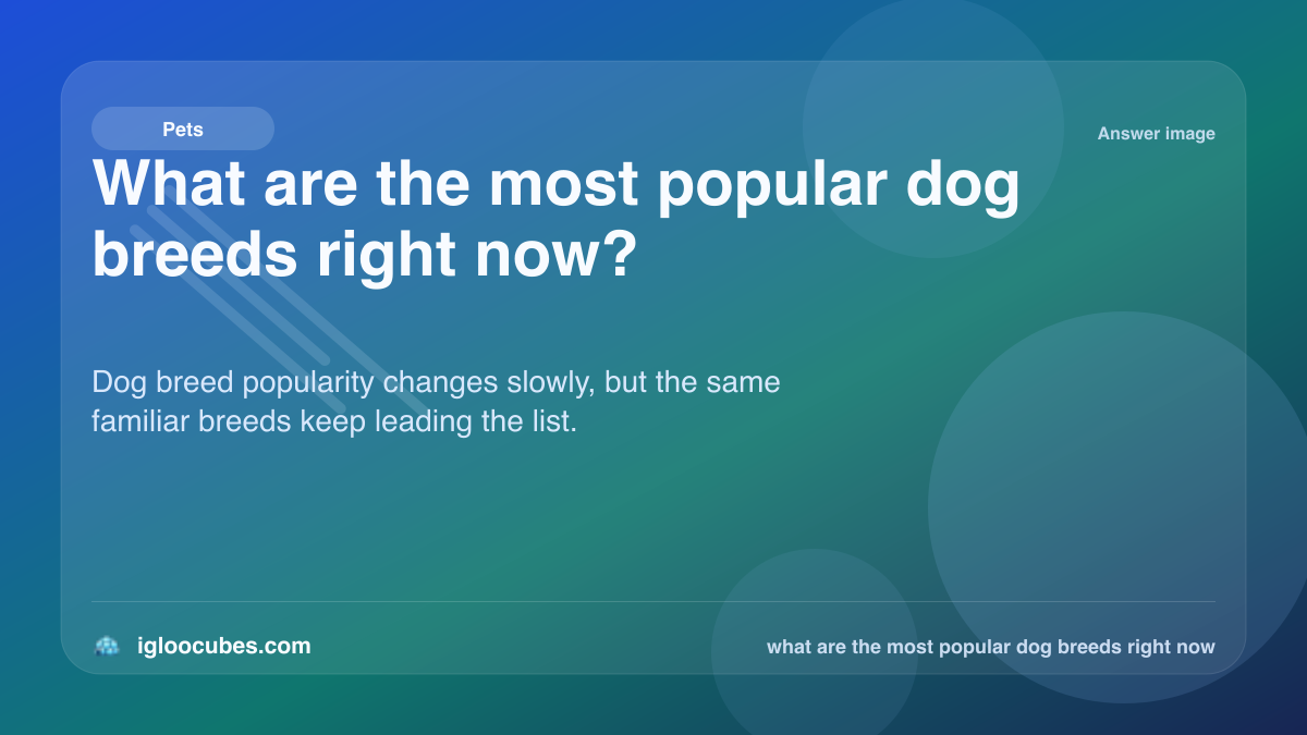 What are the most popular dog breeds right now?